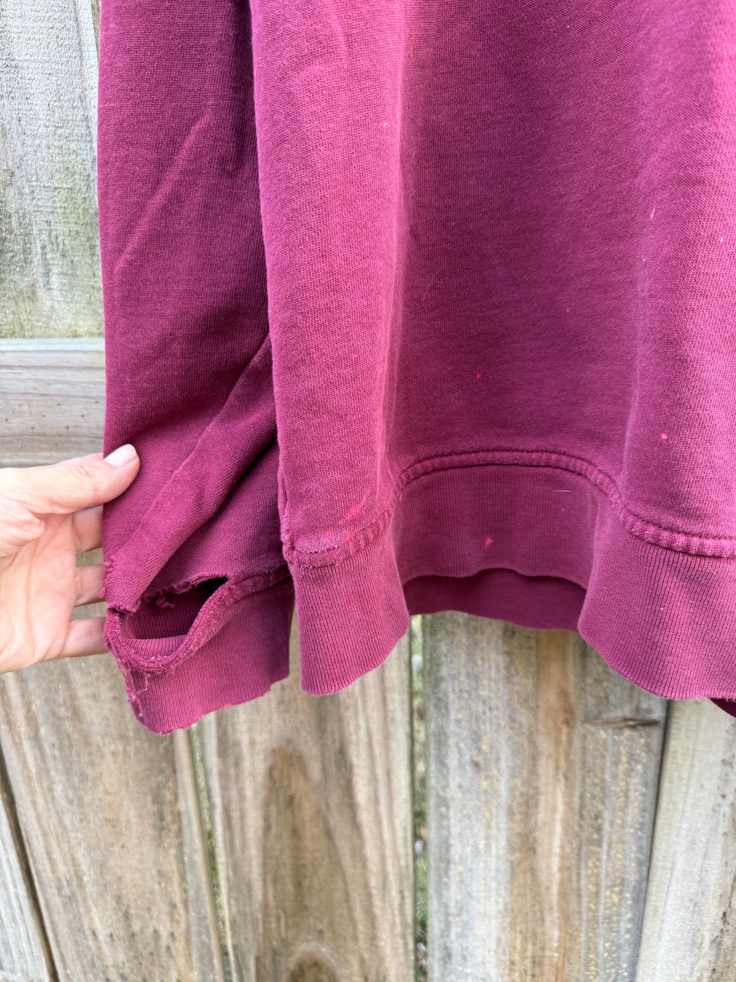 Saddlebred Washed Burgundy Crewneck Sweatshirt