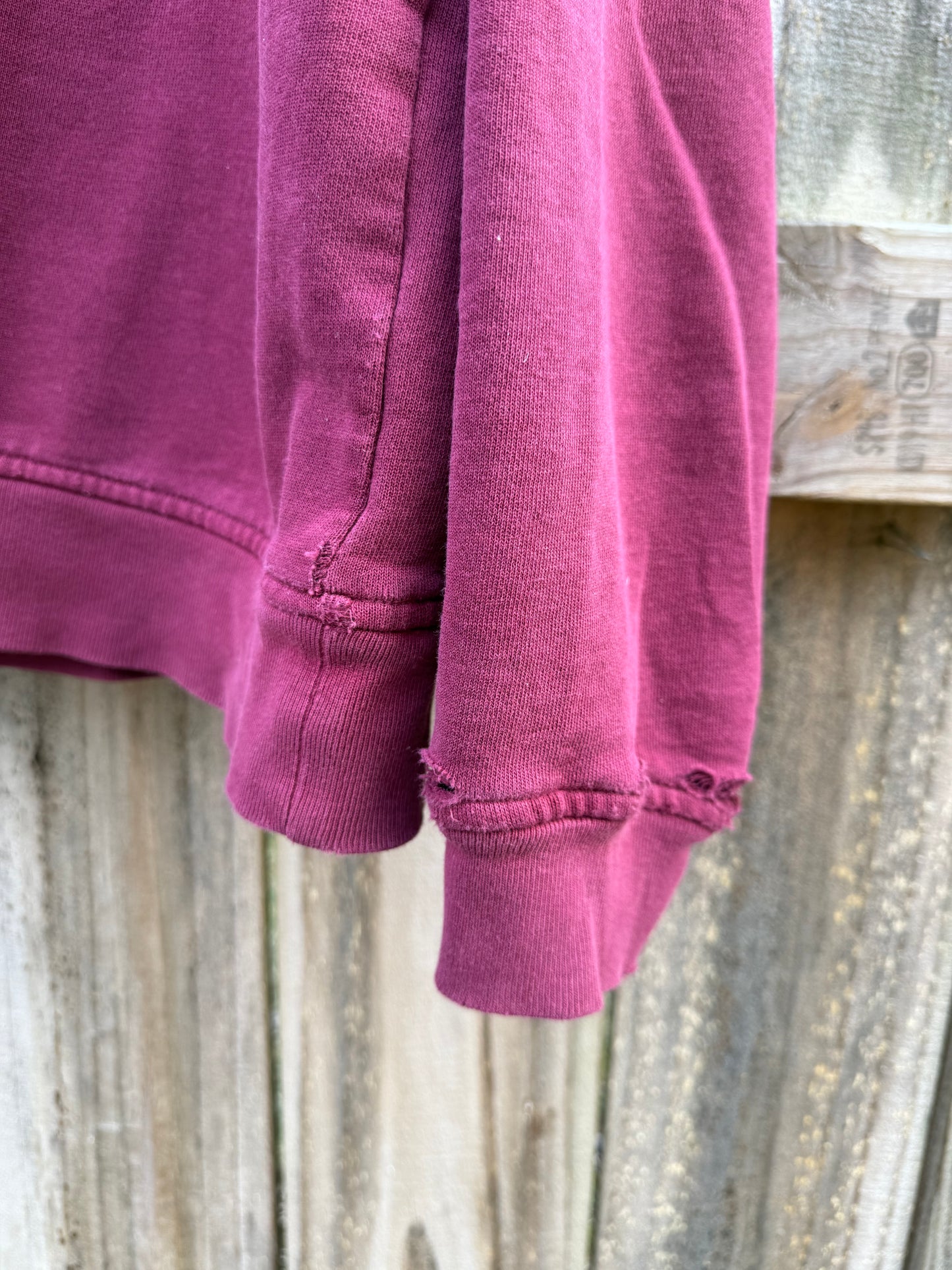 Saddlebred Washed Burgundy Crewneck Sweatshirt