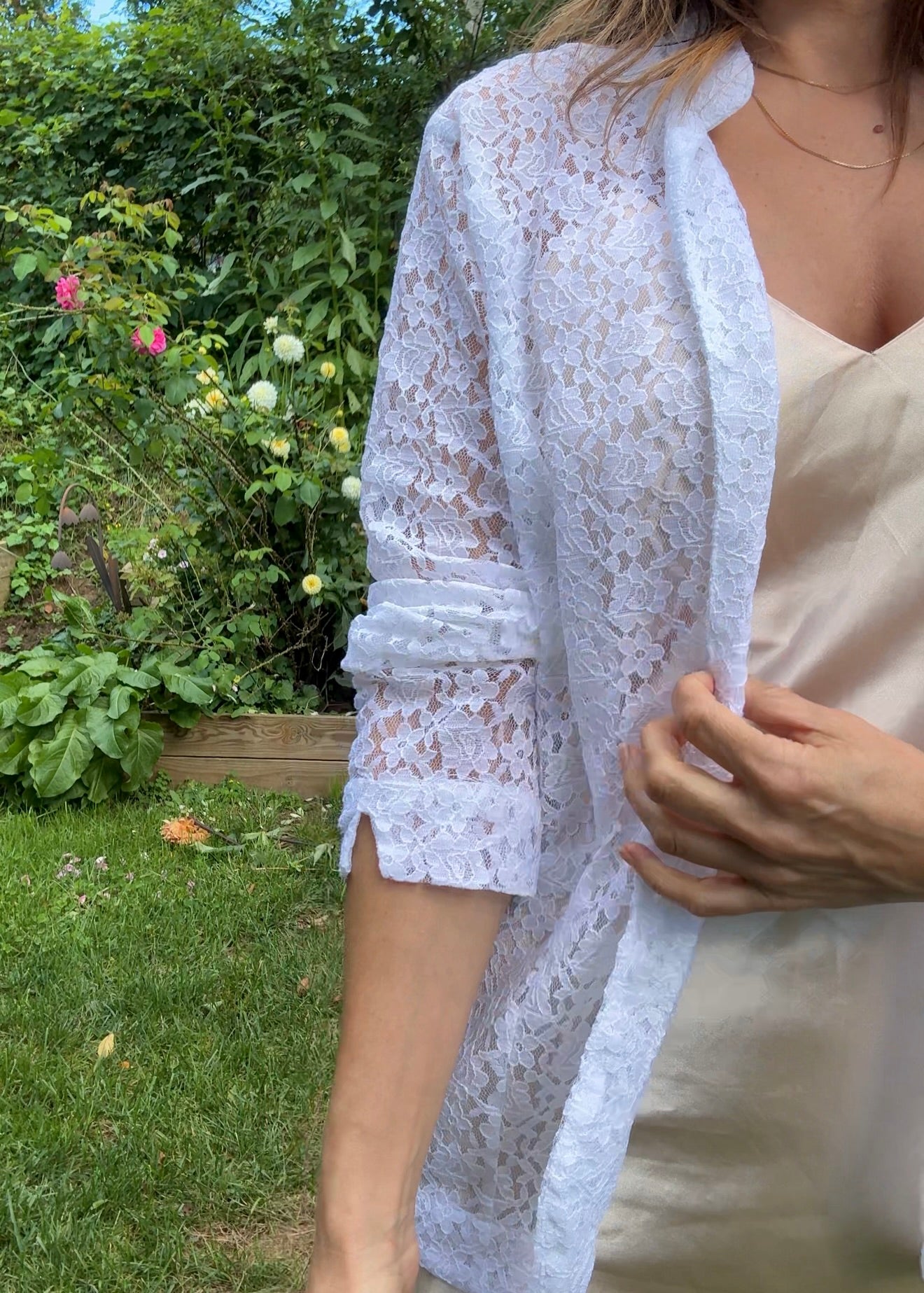 Vintage White Lace Layering Jacket