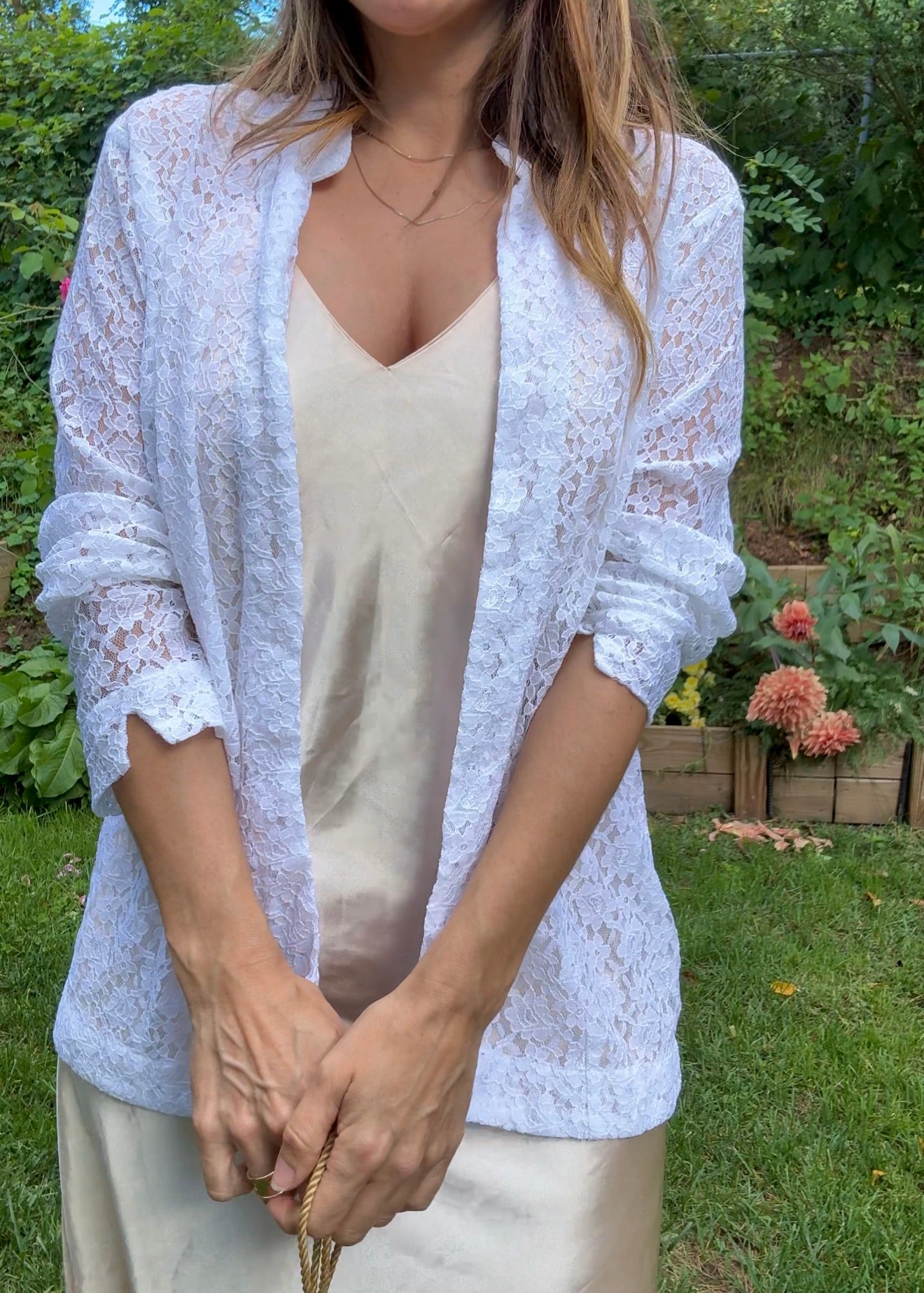 Vintage White Lace Layering Jacket