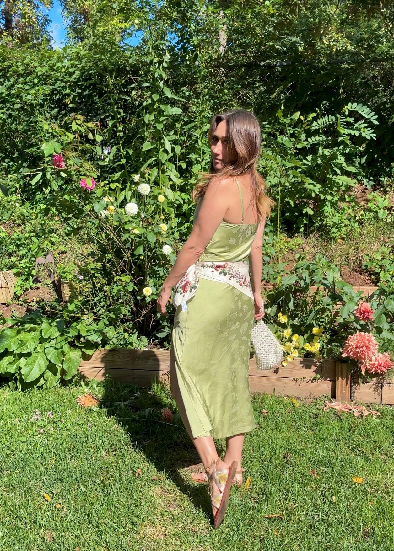 Curated Preloved Pistachio Green Slip Dress