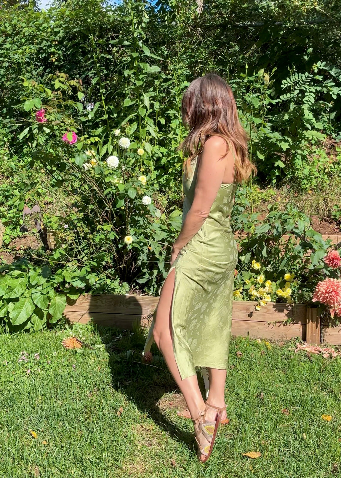 Curated Preloved Pistachio Green Slip Dress