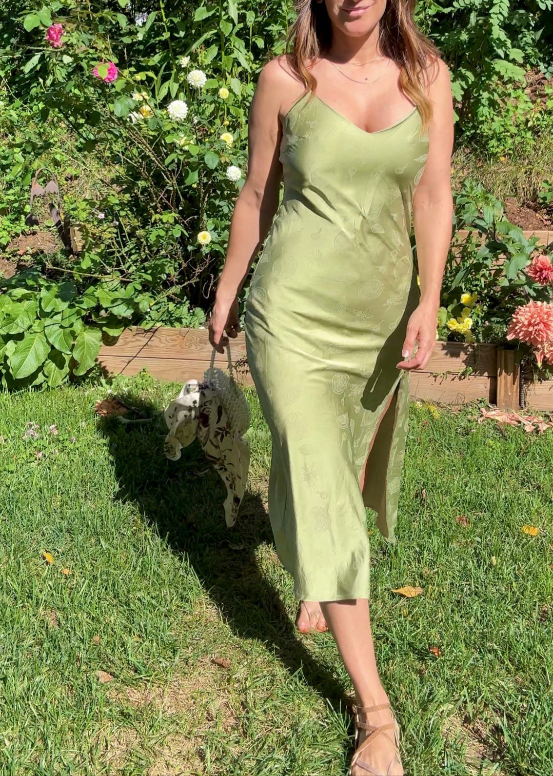 Curated Preloved Pistachio Green Slip Dress