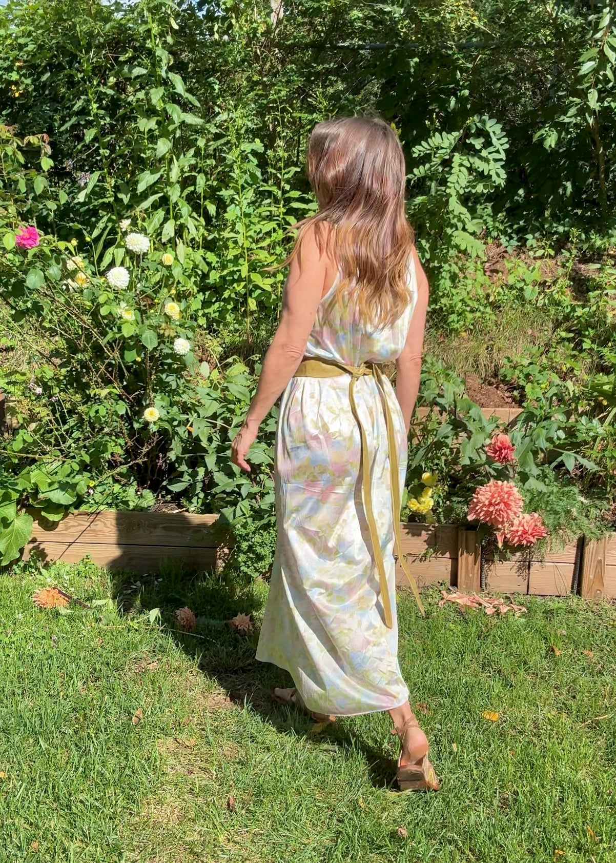 Vintage 1970s Vassarette Pastel Lace Slip Dress Nightgown (Maxi)