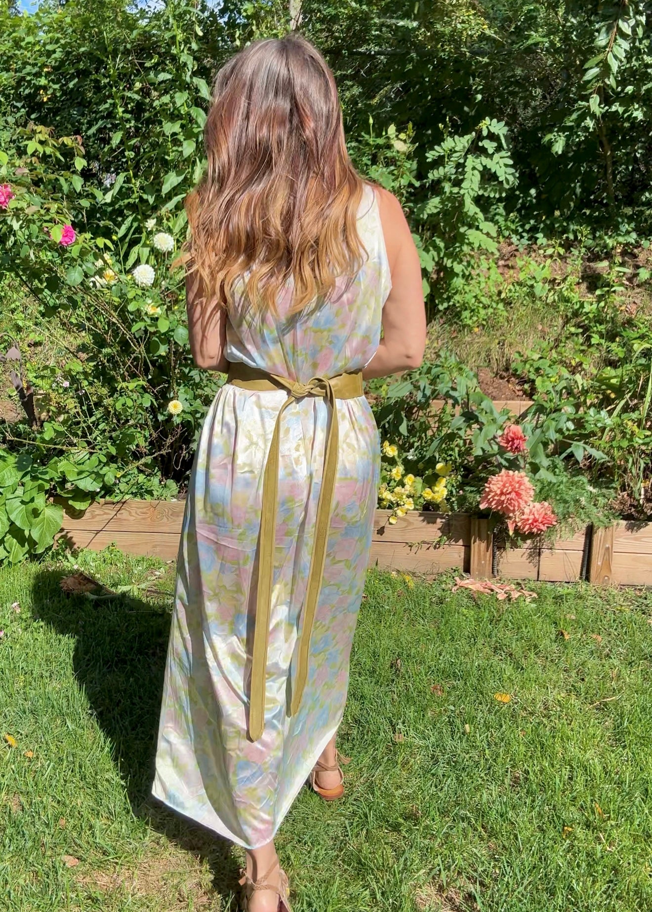 Olive Argentinian Leather Wrap Belt / ADA