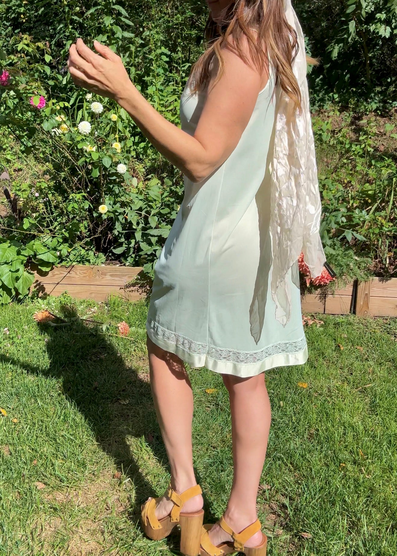 True Vintage Pistachio Slip Dress (1970s) / Nightgown