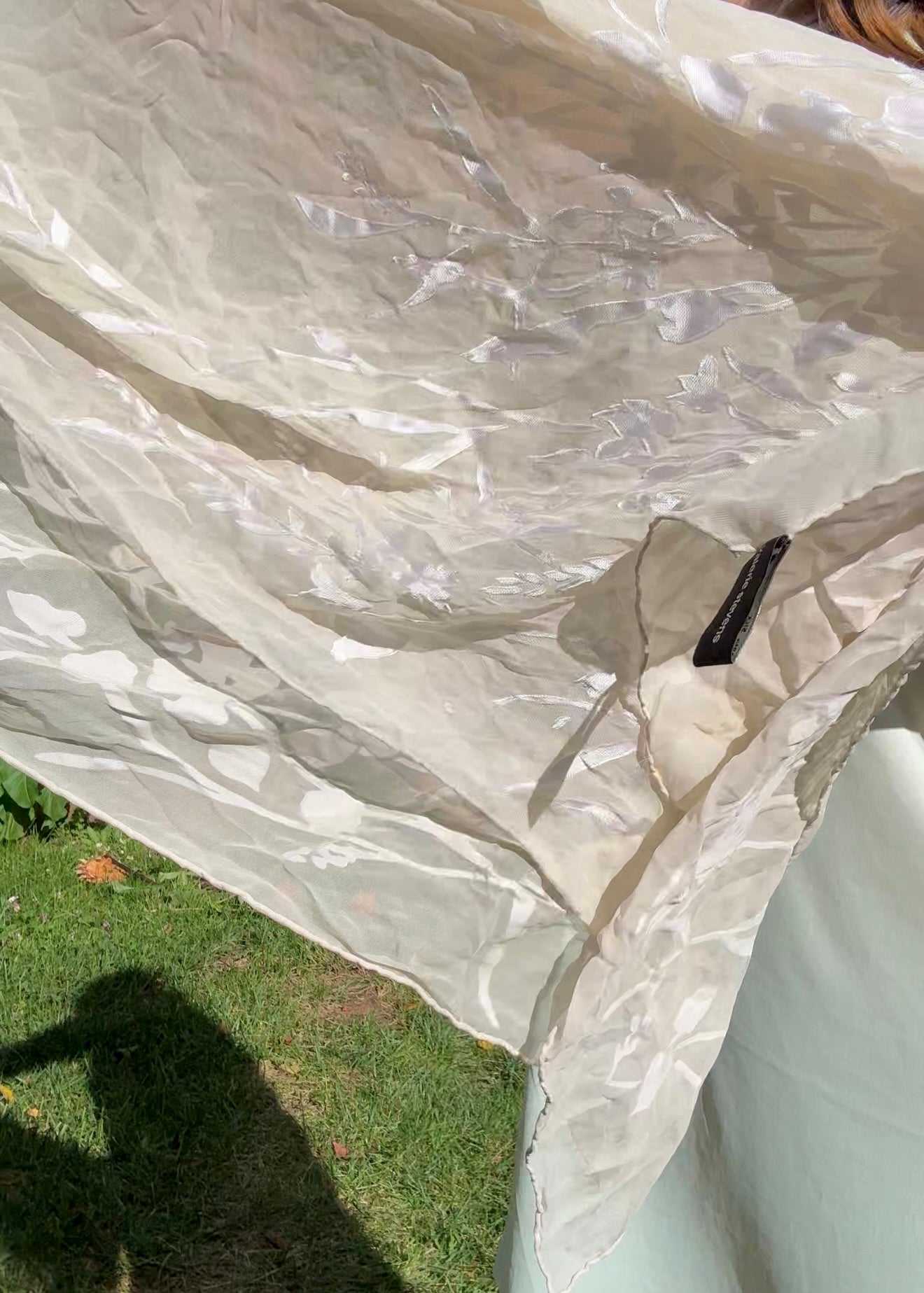 Vintage Silk-Blend Floral Burnout Scarf