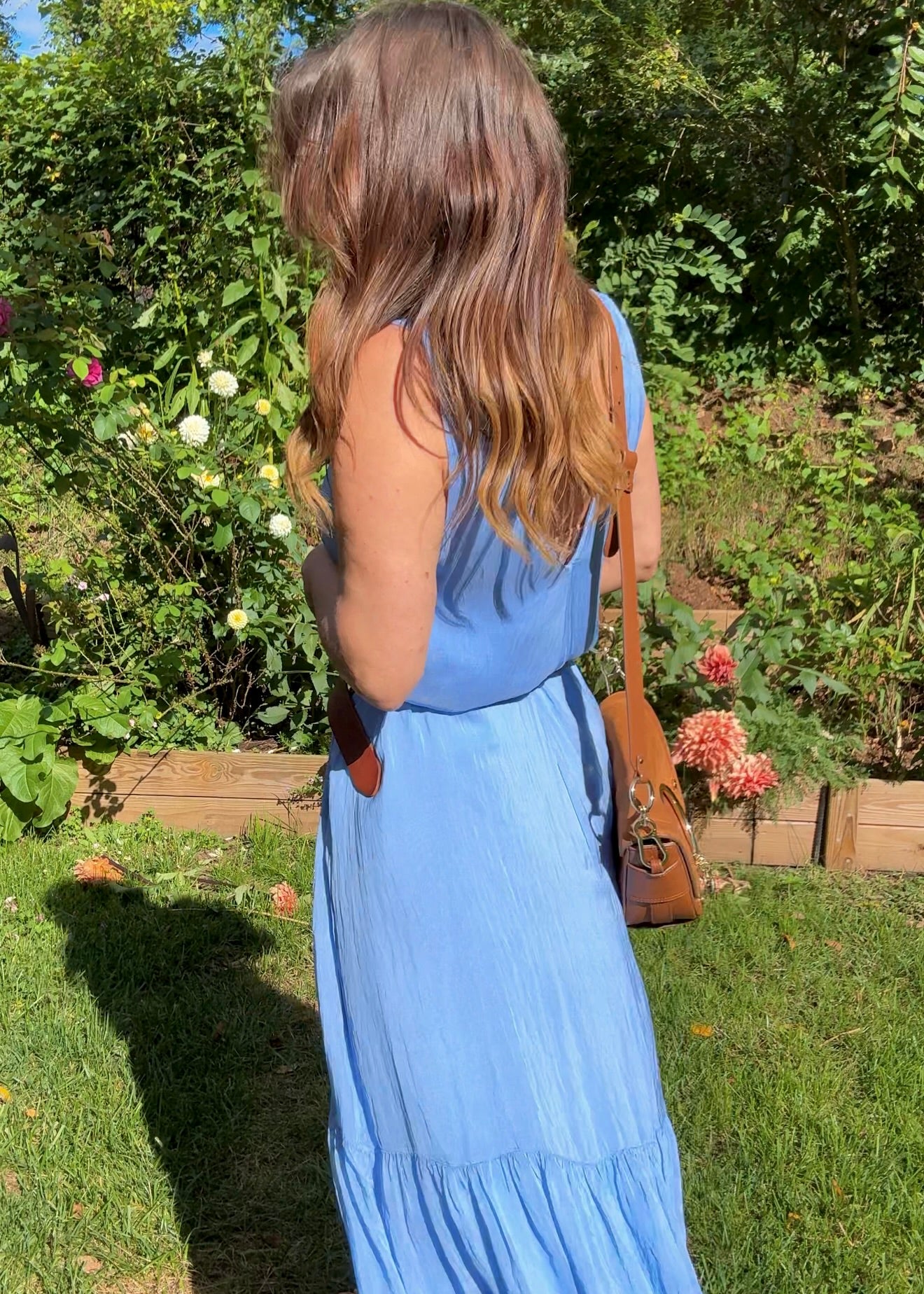 FRNCH Paris Blue Midi Dress — Made in Italy