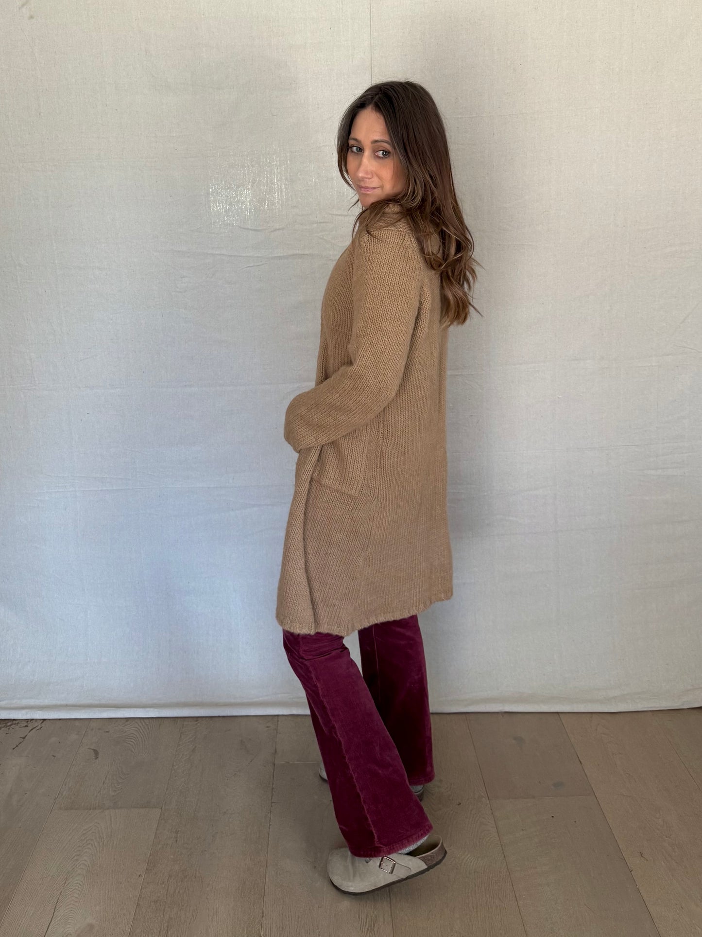 J.Crew Alpaca Knit Coatigan Camel Duster Cardigan