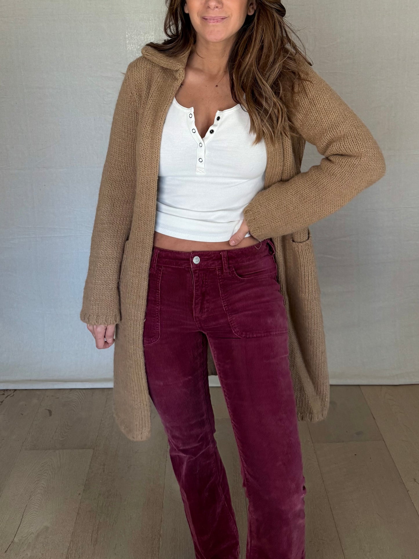 J.Crew Alpaca Knit Coatigan Camel Duster Cardigan
