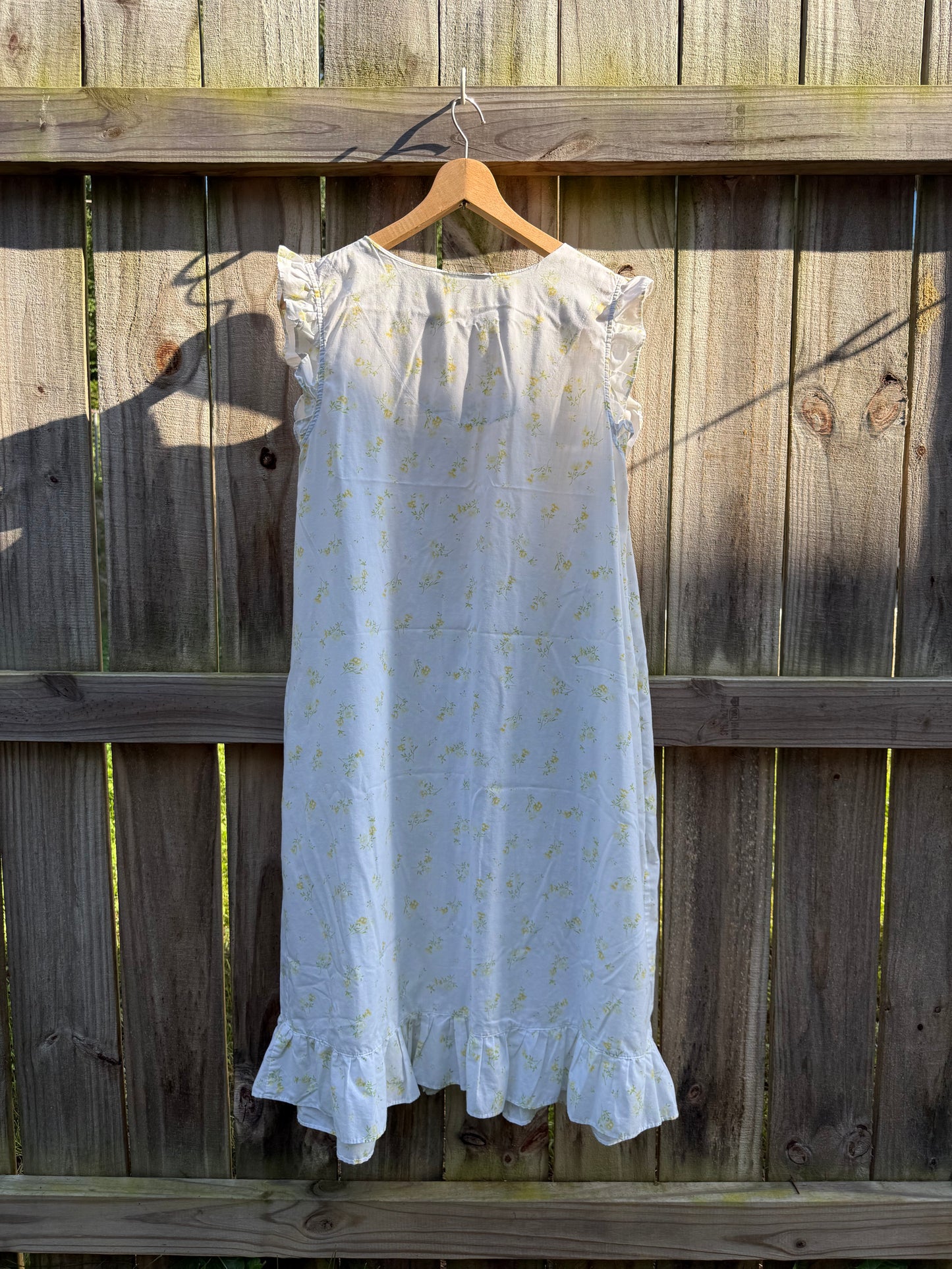 Vintage Reworked Yellow Floral Babydoll House Dress