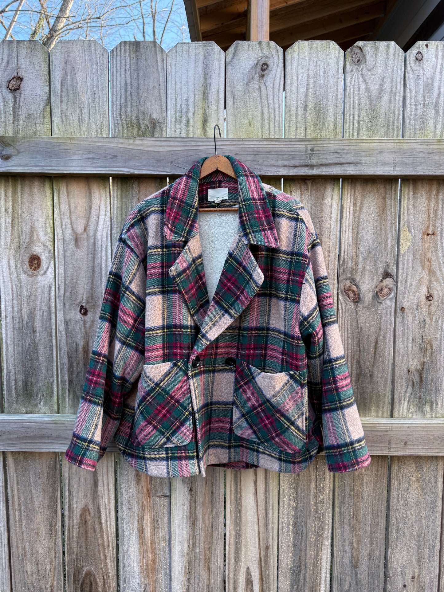Soft Plaid Fleece-Lined Jacket