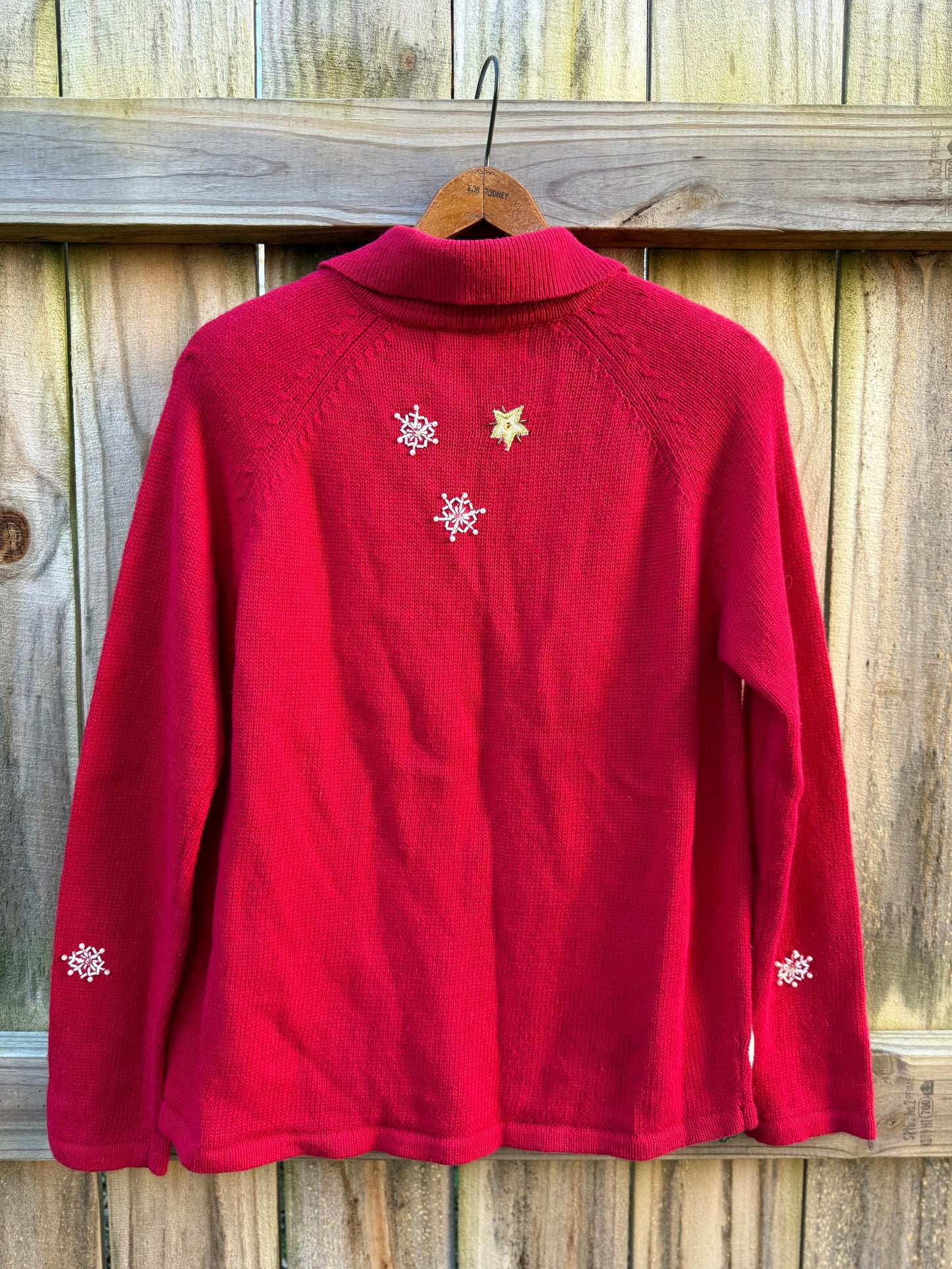 Vintage Polar Bear Holiday Zip Cardigan - Tiara International