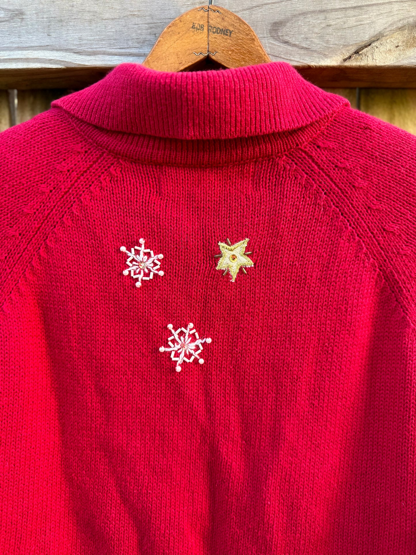 Vintage Polar Bear Holiday Zip Cardigan - Tiara International