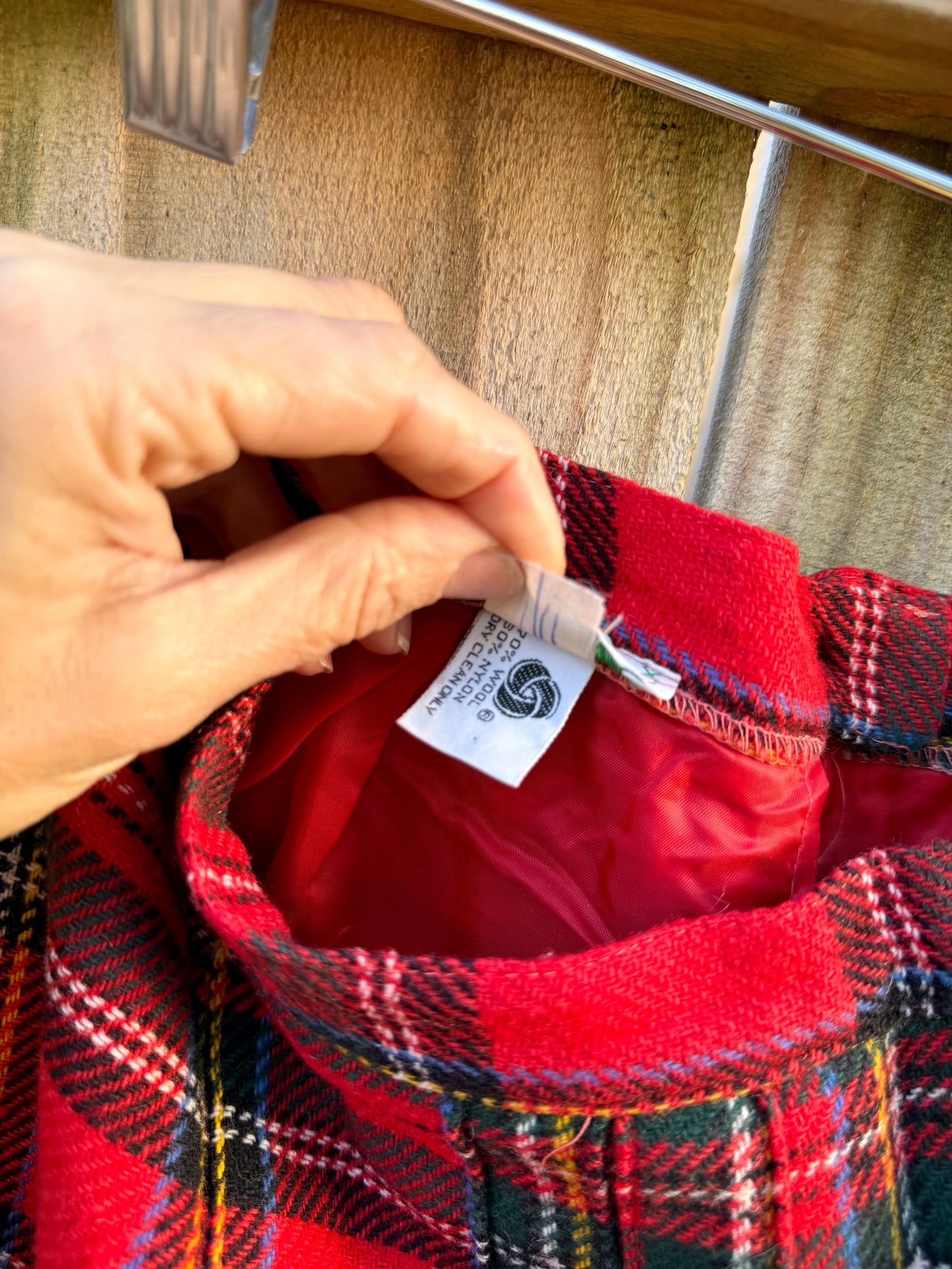 Vintage Wool Red Tartan Pleated Skirt – Prestige of Boston