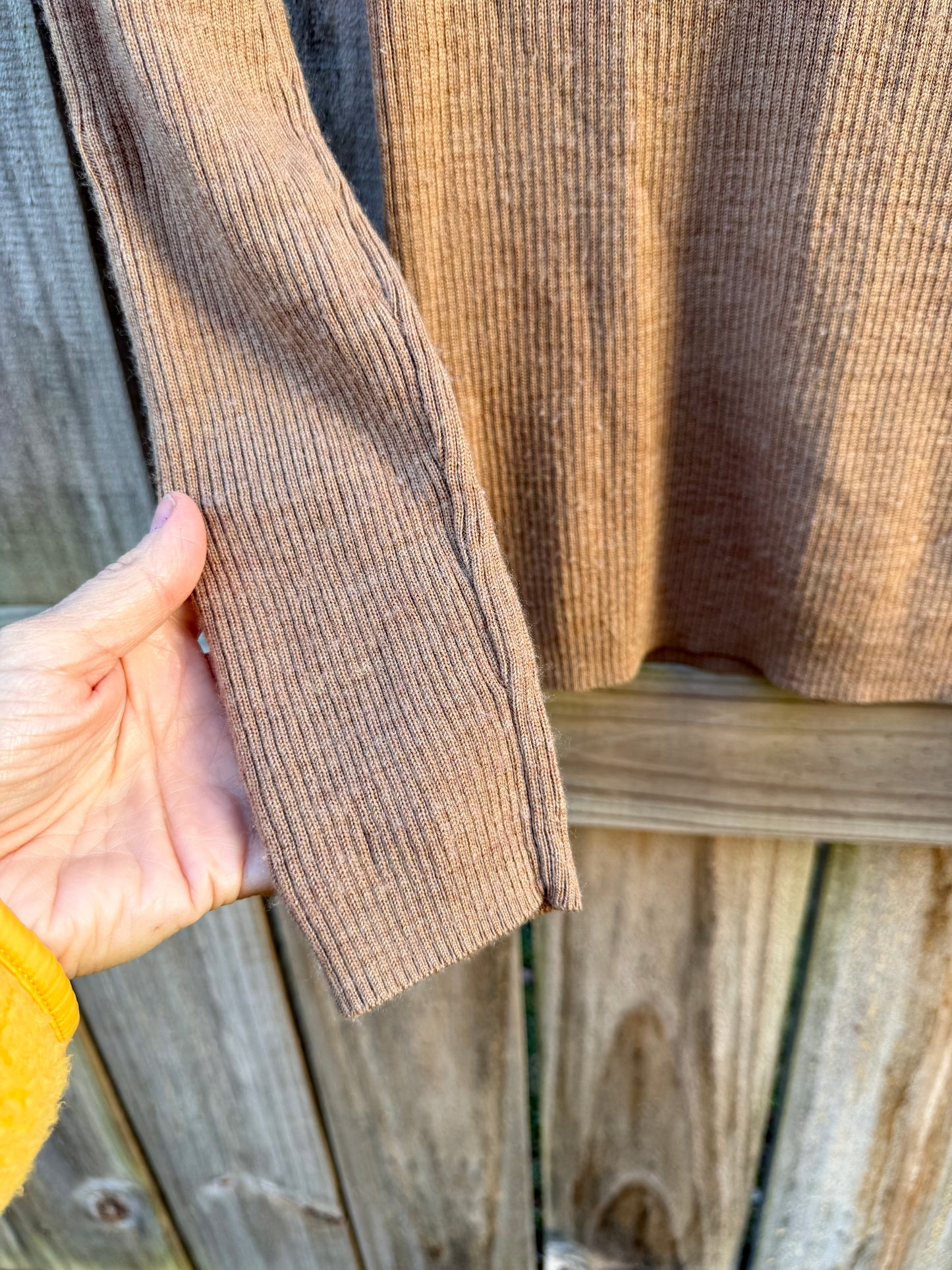 Camel Ribbed Turtleneck – Slim Quiet Luxury Fit