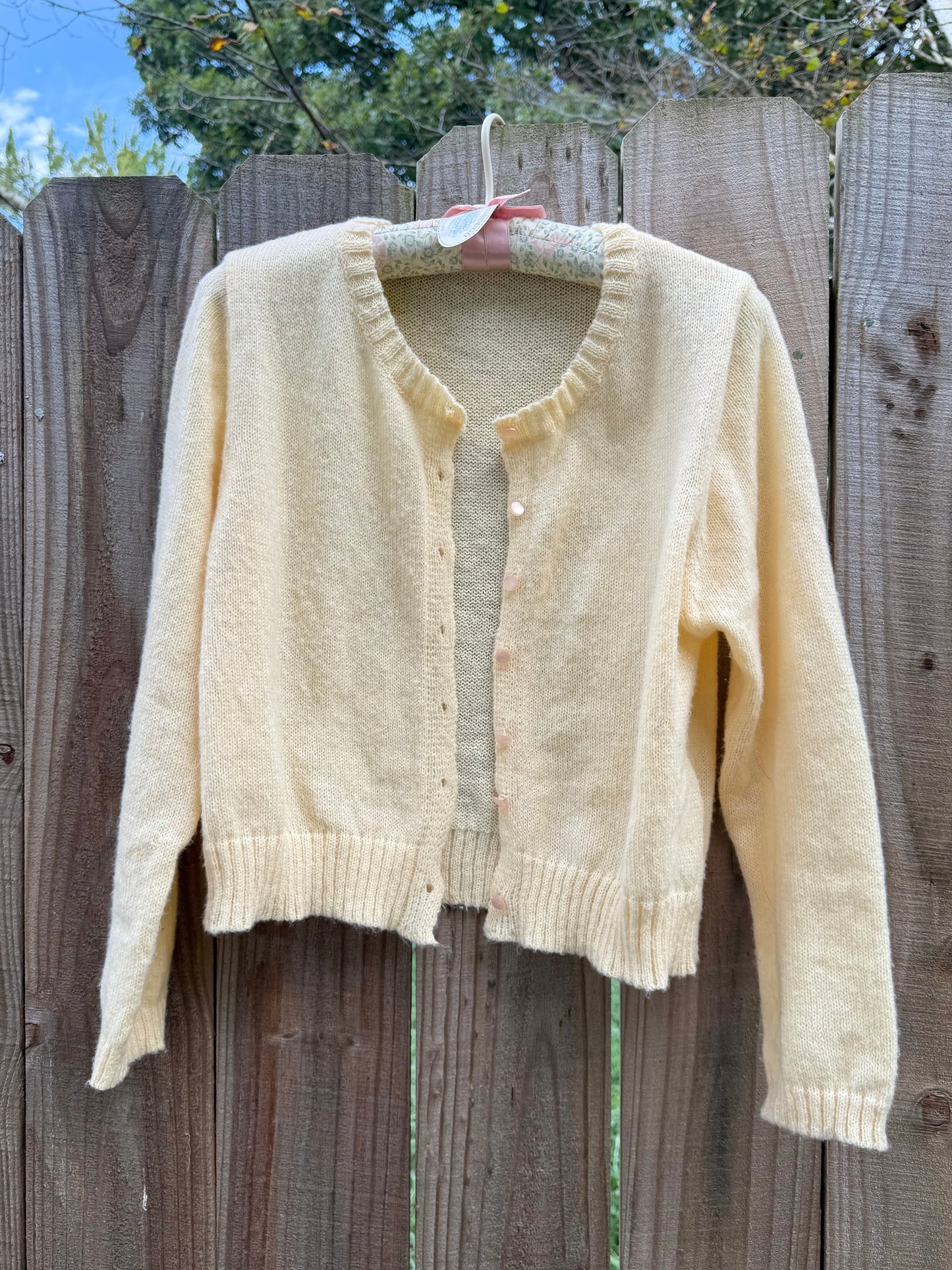 Vintage Buttercream Cardigan – Soft Knit
