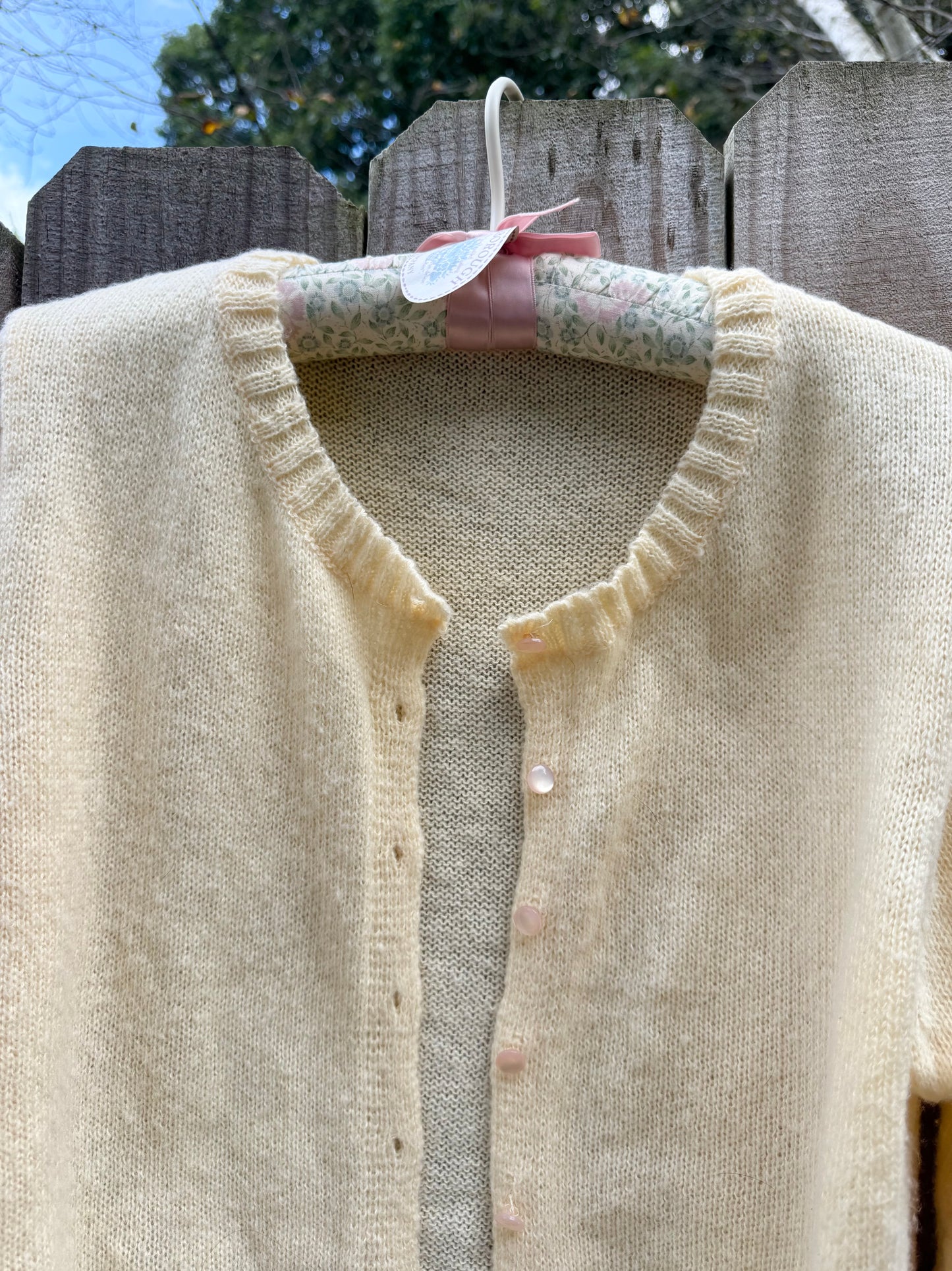 Vintage Buttercream Cardigan – Soft Knit