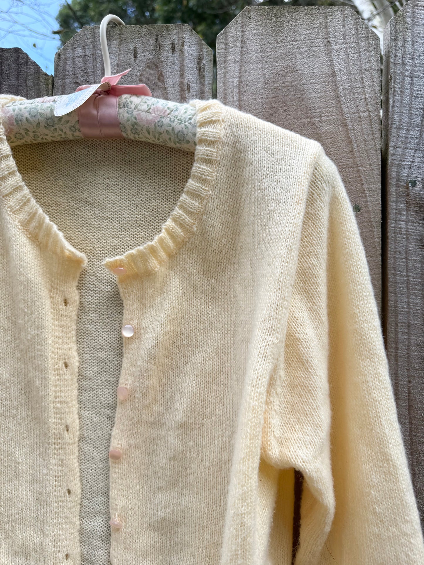 Vintage Buttercream Cardigan – Soft Knit