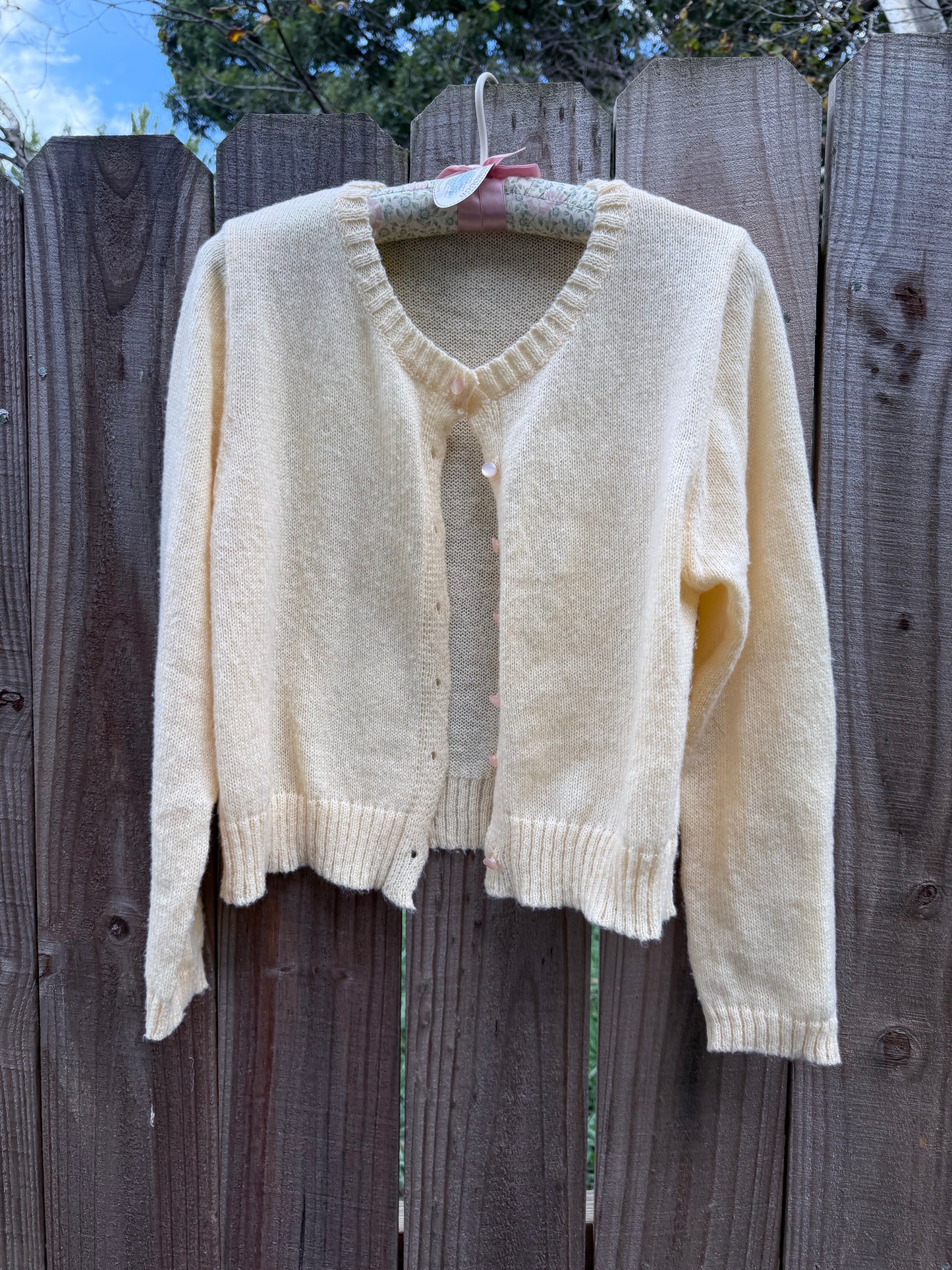 Vintage Buttercream Cardigan – Soft Knit