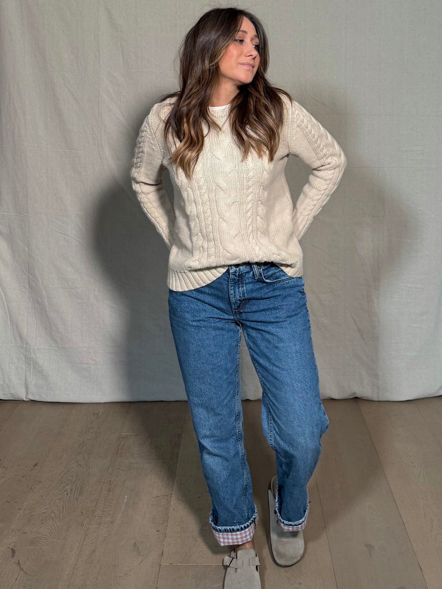 L.L.Bean Cream Cable Knit Sweater - Quiet Luxury