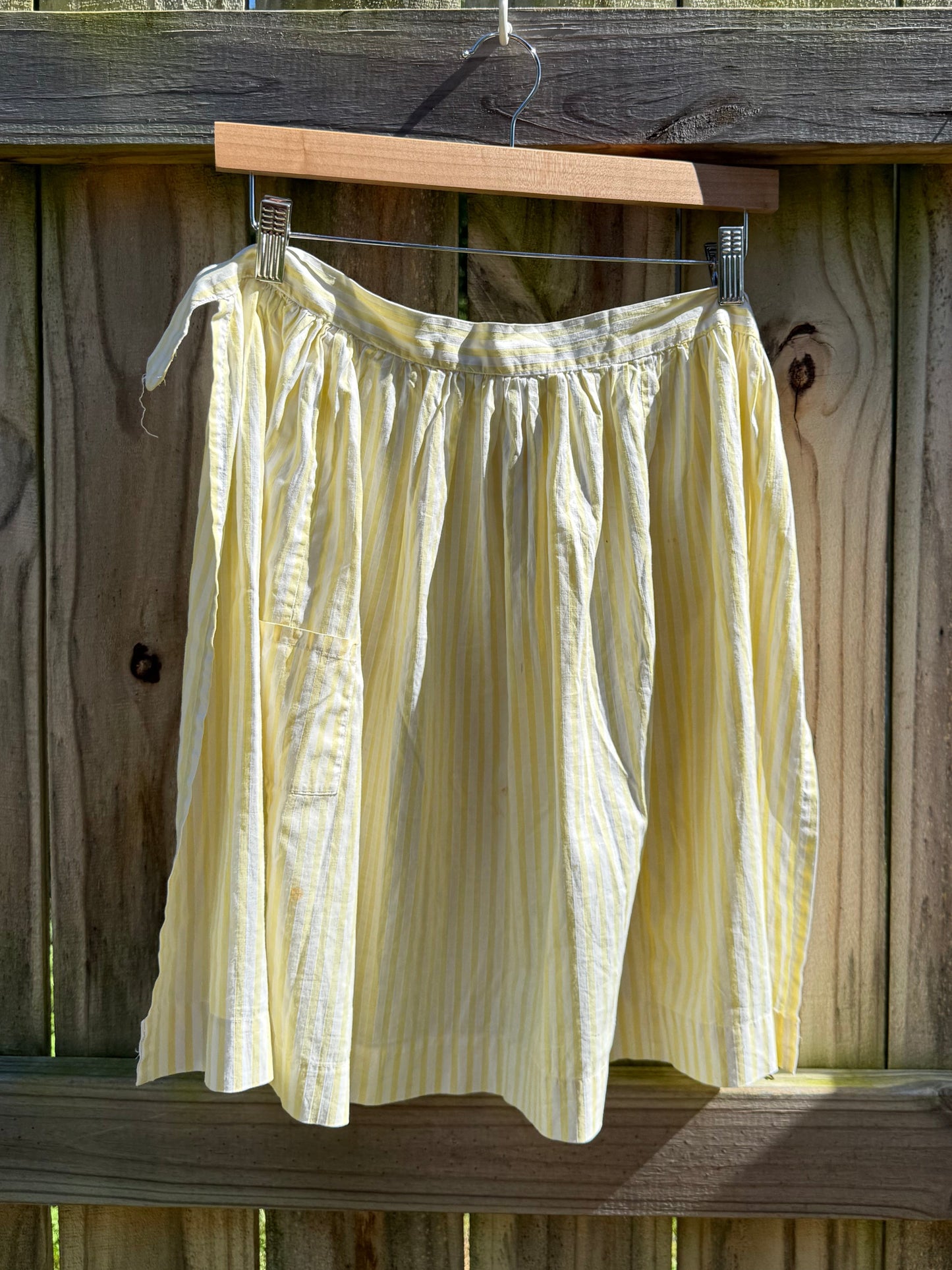 Vintage Butter Stripe Wrap Apron