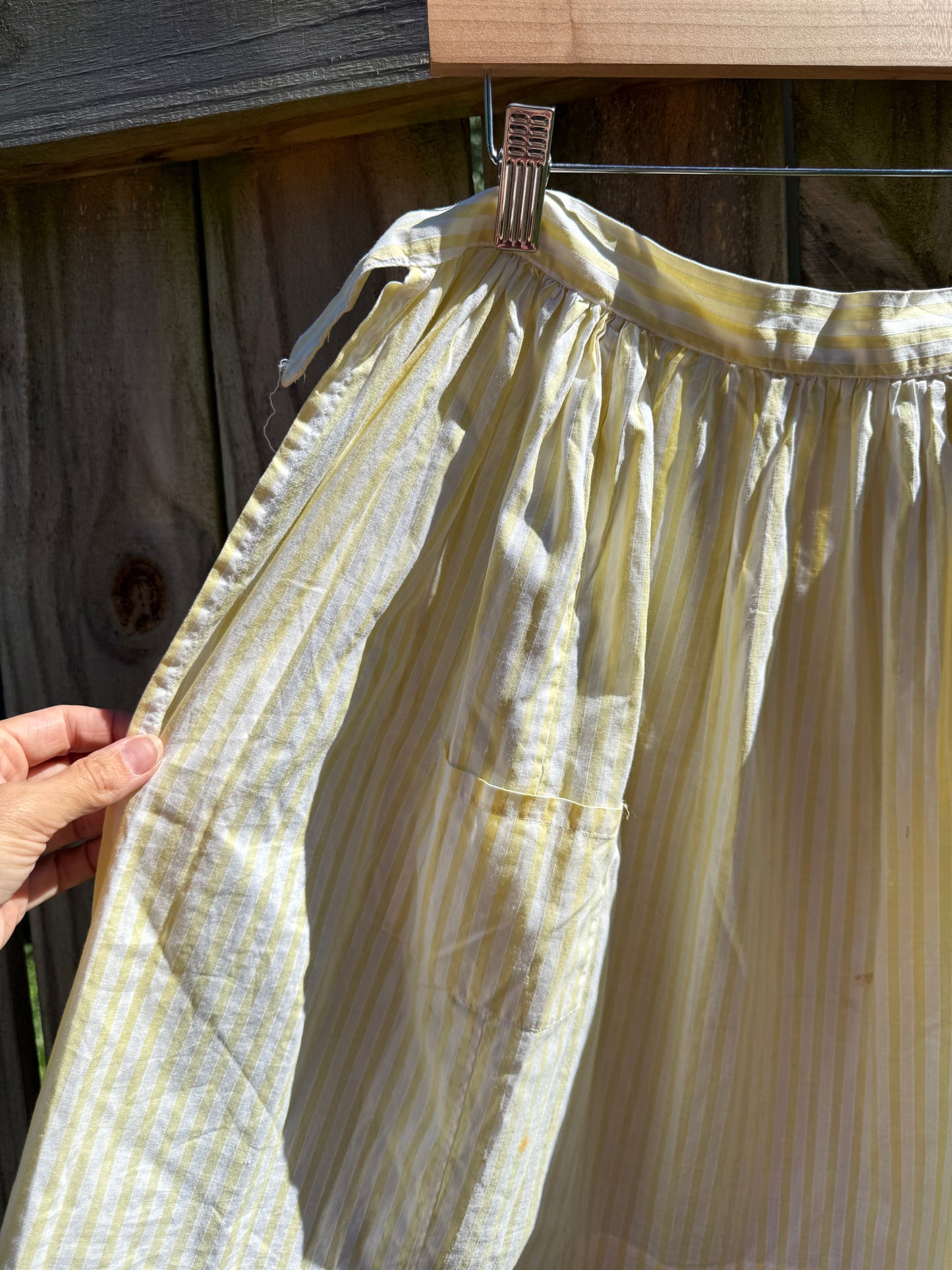 Vintage Butter Stripe Wrap Apron