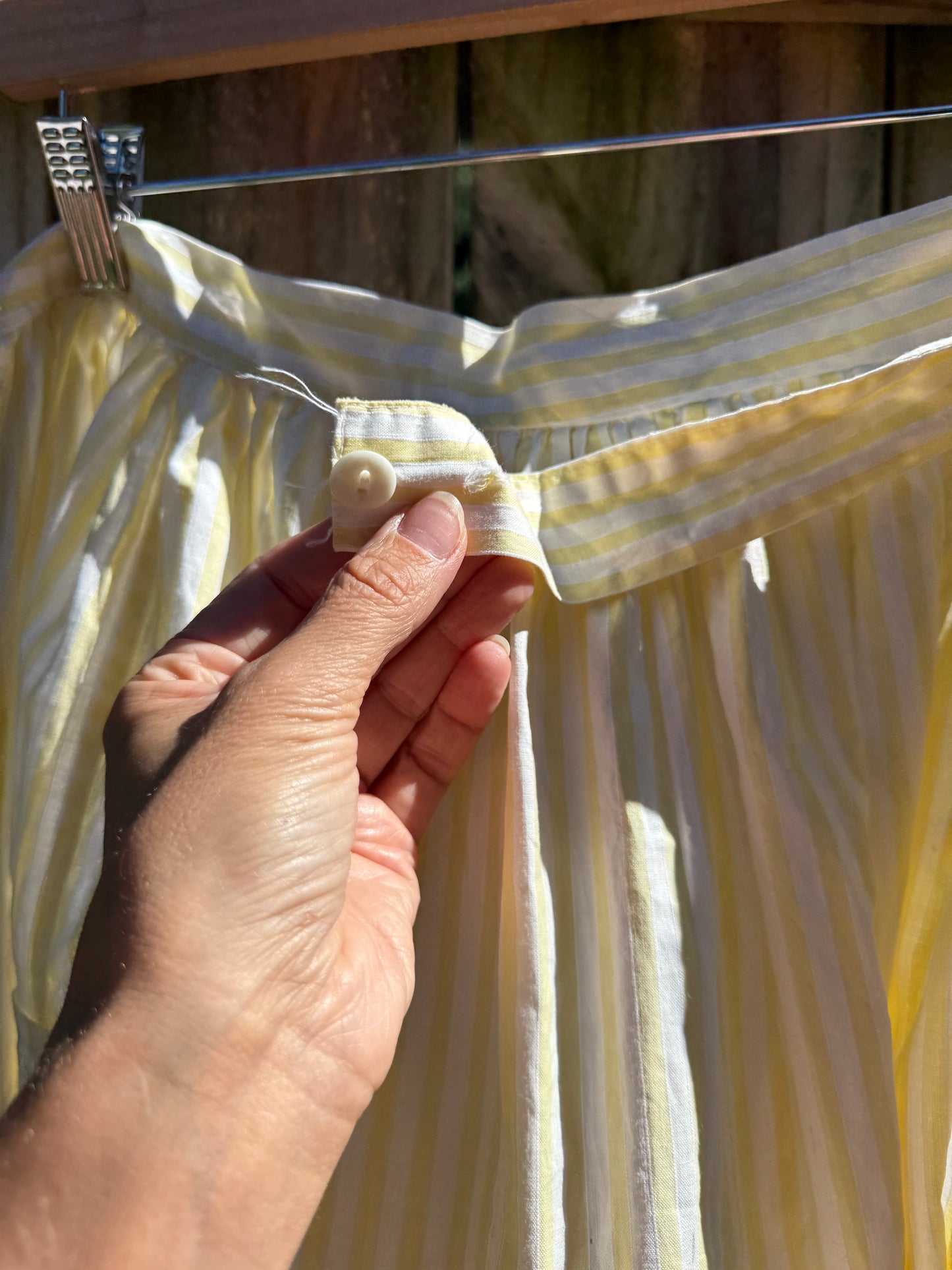 Vintage Butter Stripe Wrap Apron
