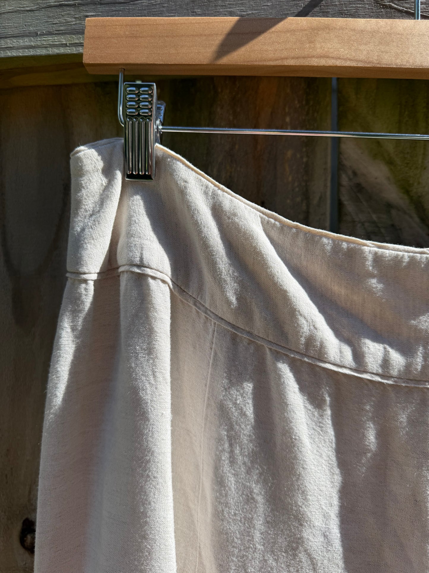 Sigrid Olsen Linen Blend A-Line Midi Skirt | Quiet Luxury Minimalist