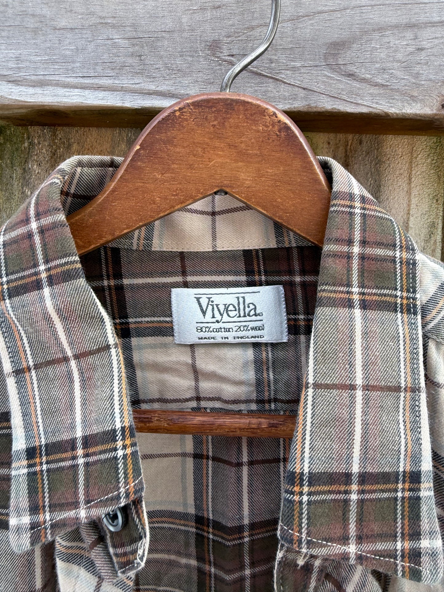 Vintage Viyella Plaid Shirt Made in England Flannel