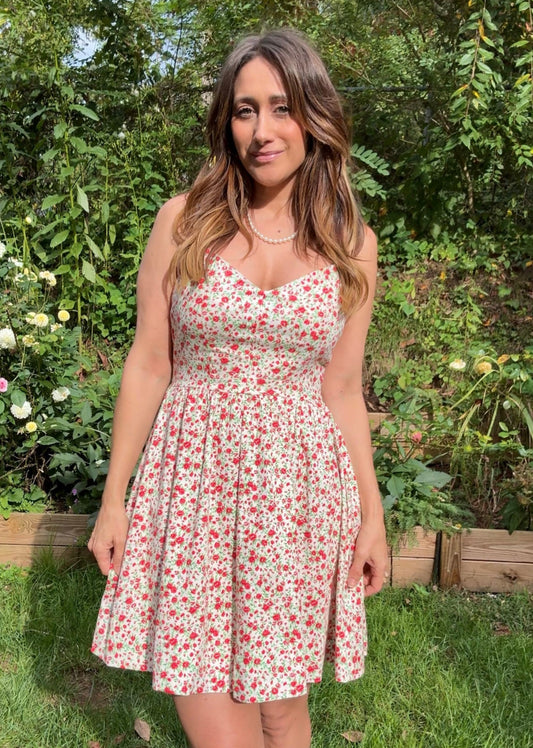 Sunday Honey Original Rework – Vintage Floral Babydoll Mini Dress