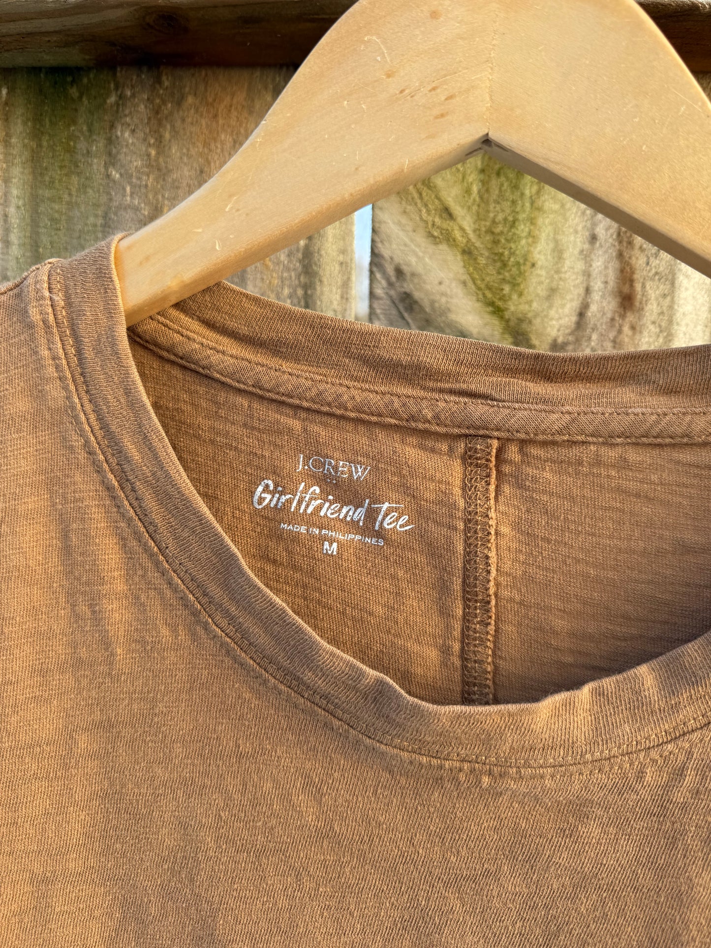 J.Crew Girlfriend Tee – Washed Camel