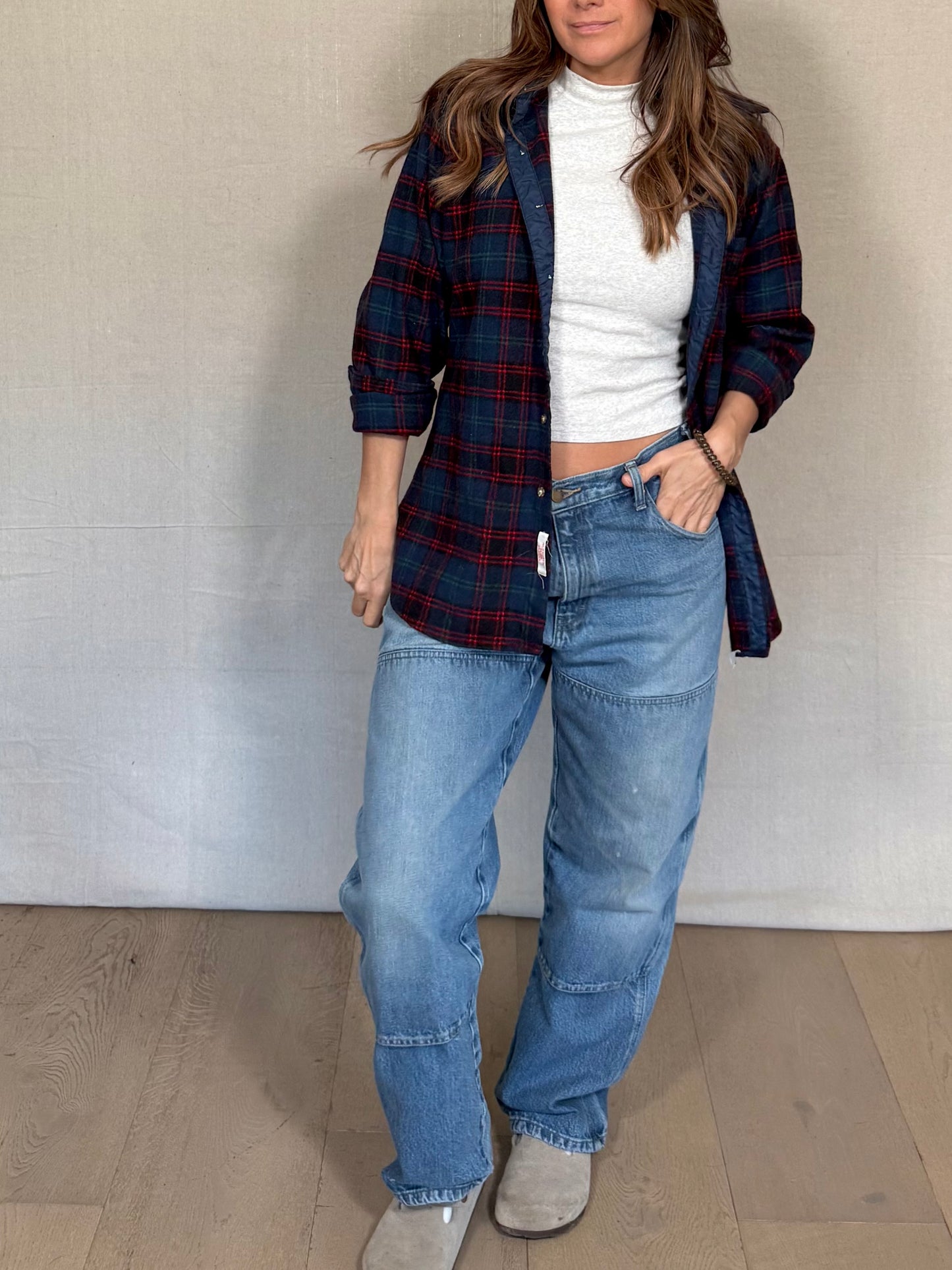 Vintage Pendleton Wool Plaid Shirt Jacket