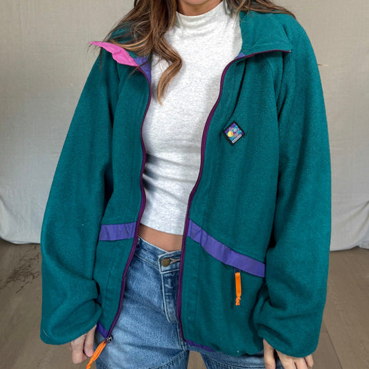 Vintage Woolrich Colorblock Fleece Jacket