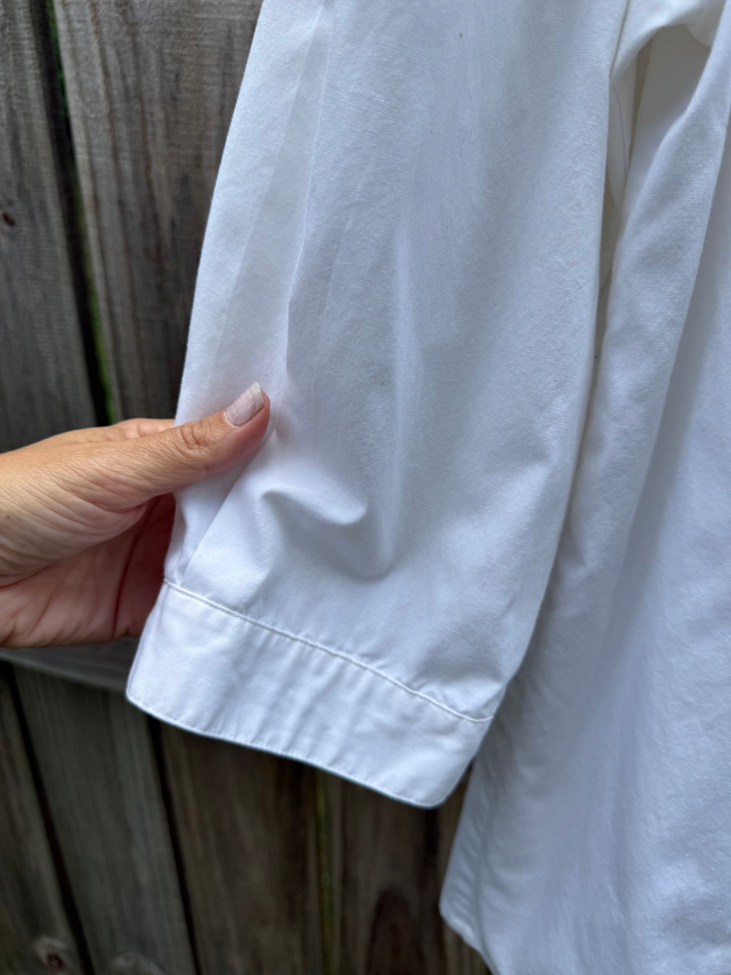 Vintage Embroidered Peter Pan Collar Blouse | Christie & Jill White Cotton Blend Top