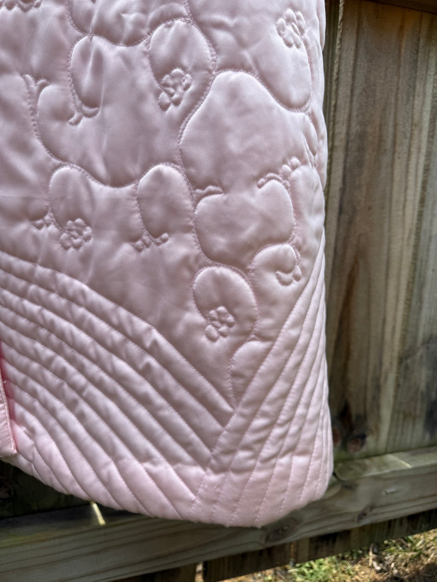 Vintage Pink Quilted House Coat