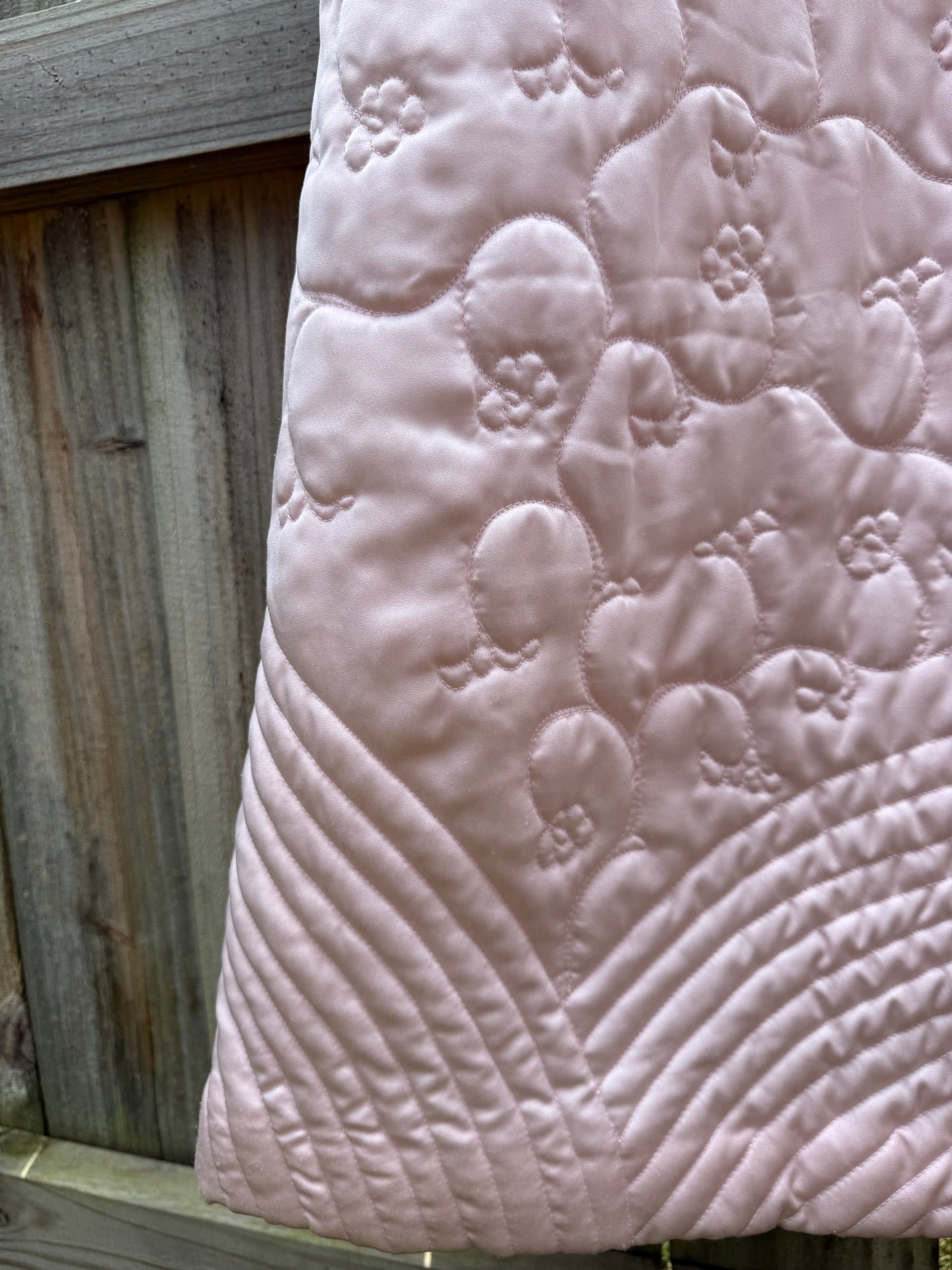 Vintage Pink Quilted House Coat