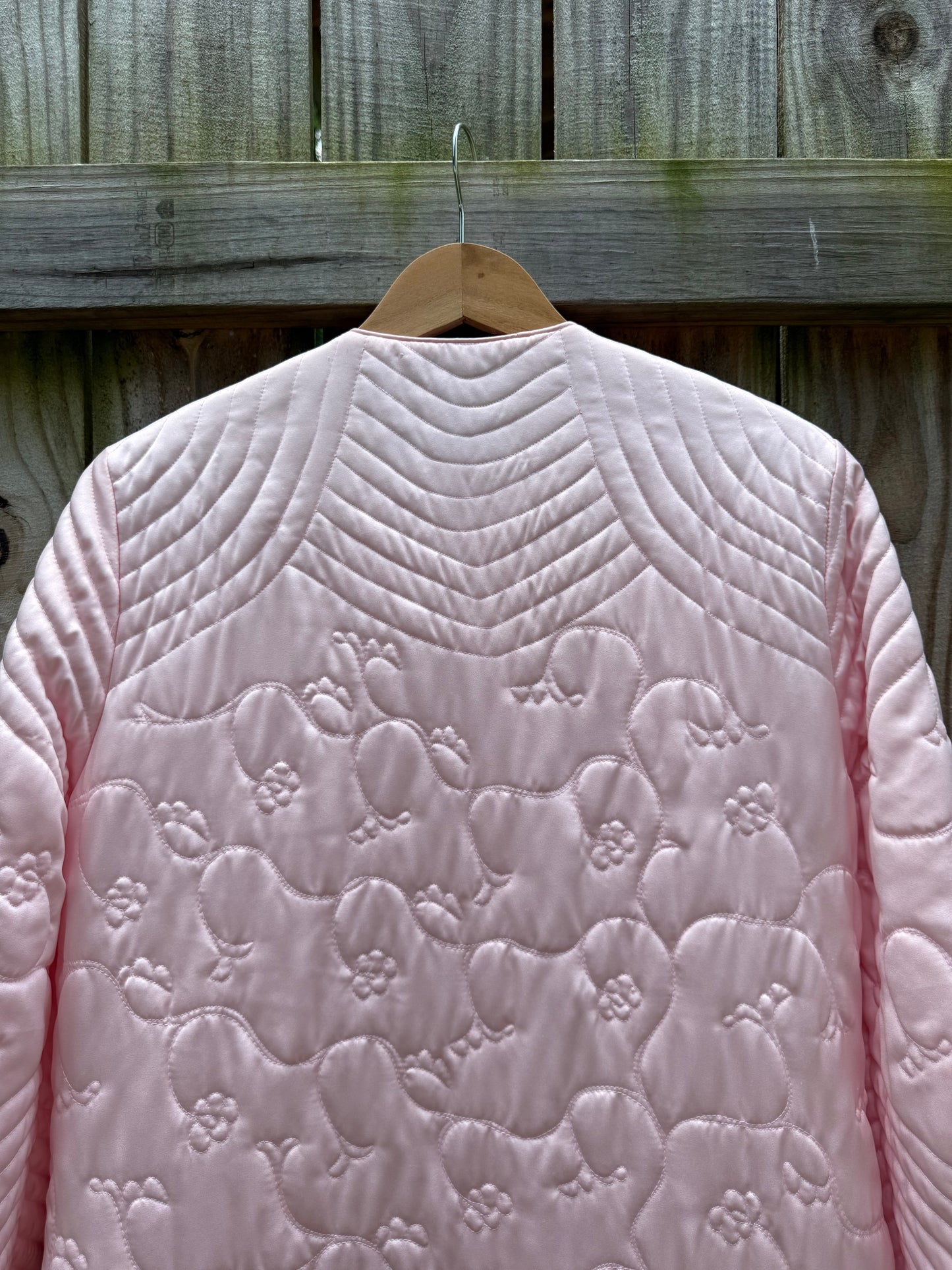 Vintage Pink Quilted House Coat