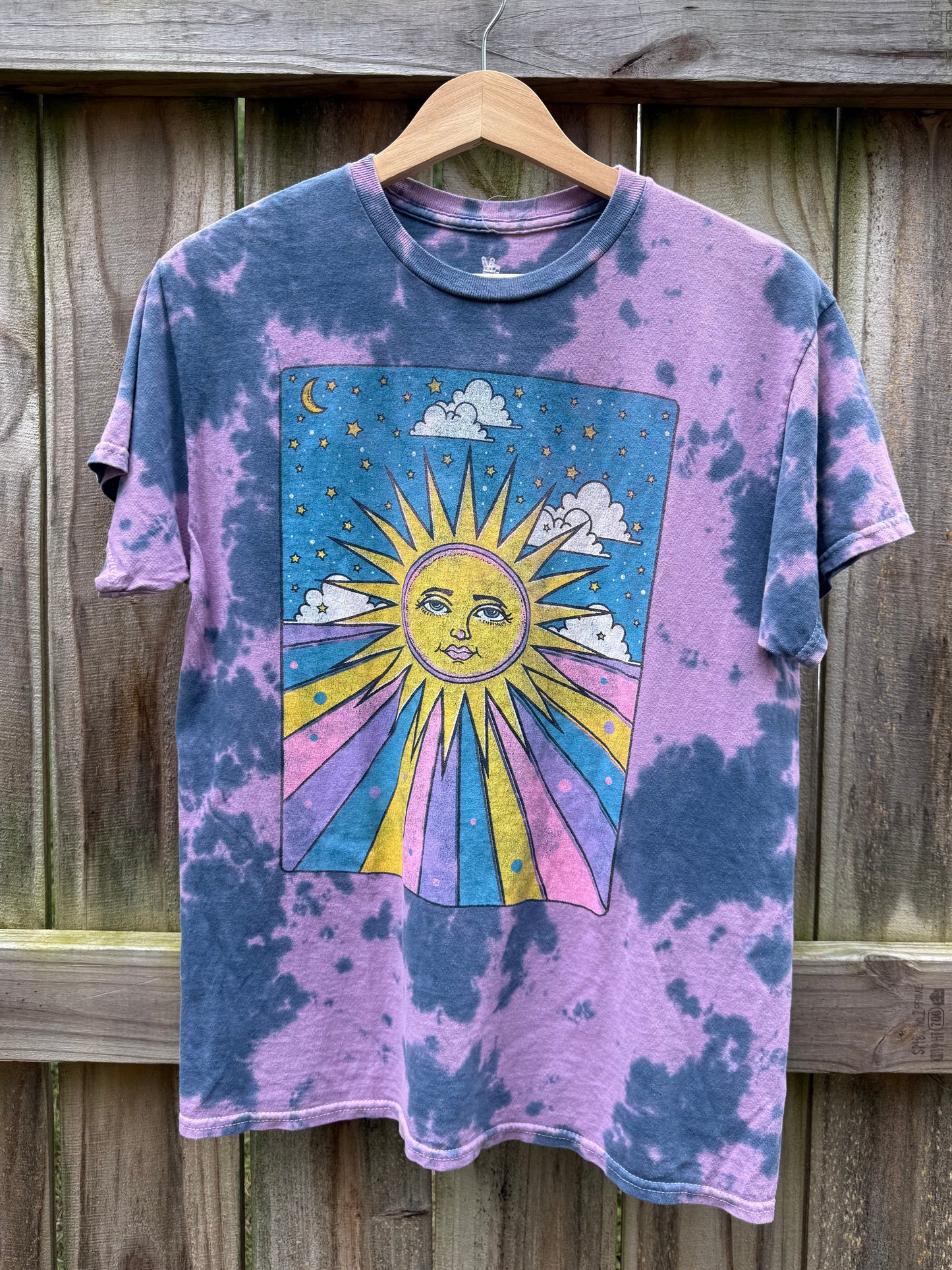 Vintage Junk Food Clothing Celestial Tie Dye Graphic Tee