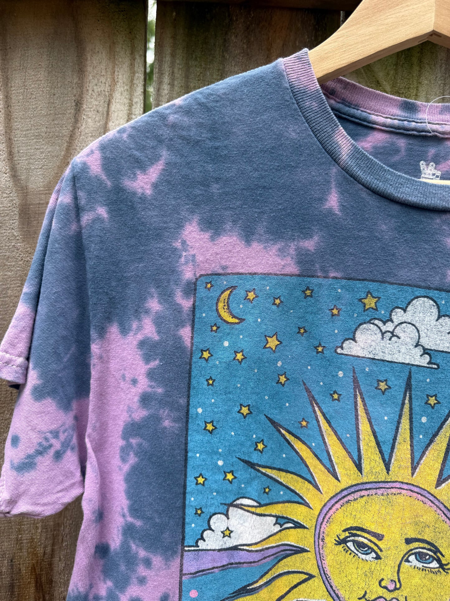 Vintage Junk Food Clothing Celestial Tie Dye Graphic Tee