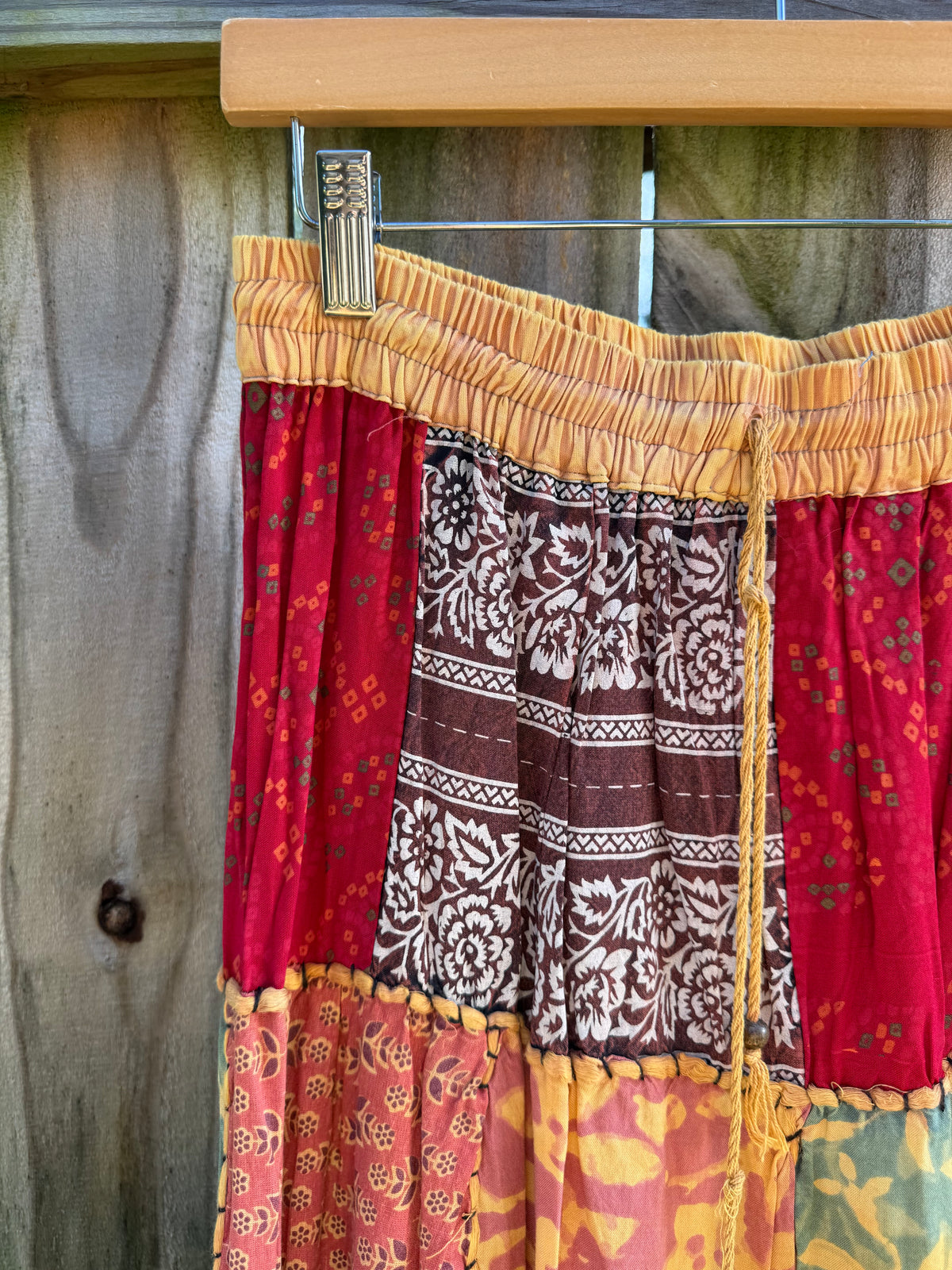 Patchwork Bohemian Maxi Skirt