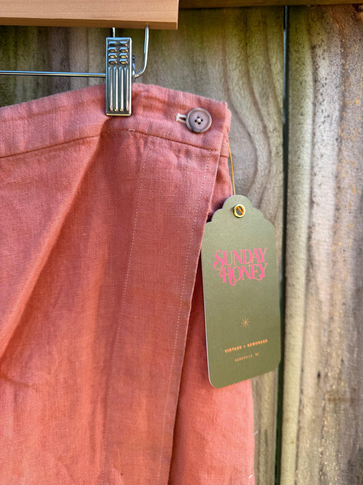 Hand-Dyed Linen Adjustable Wrap Skirt