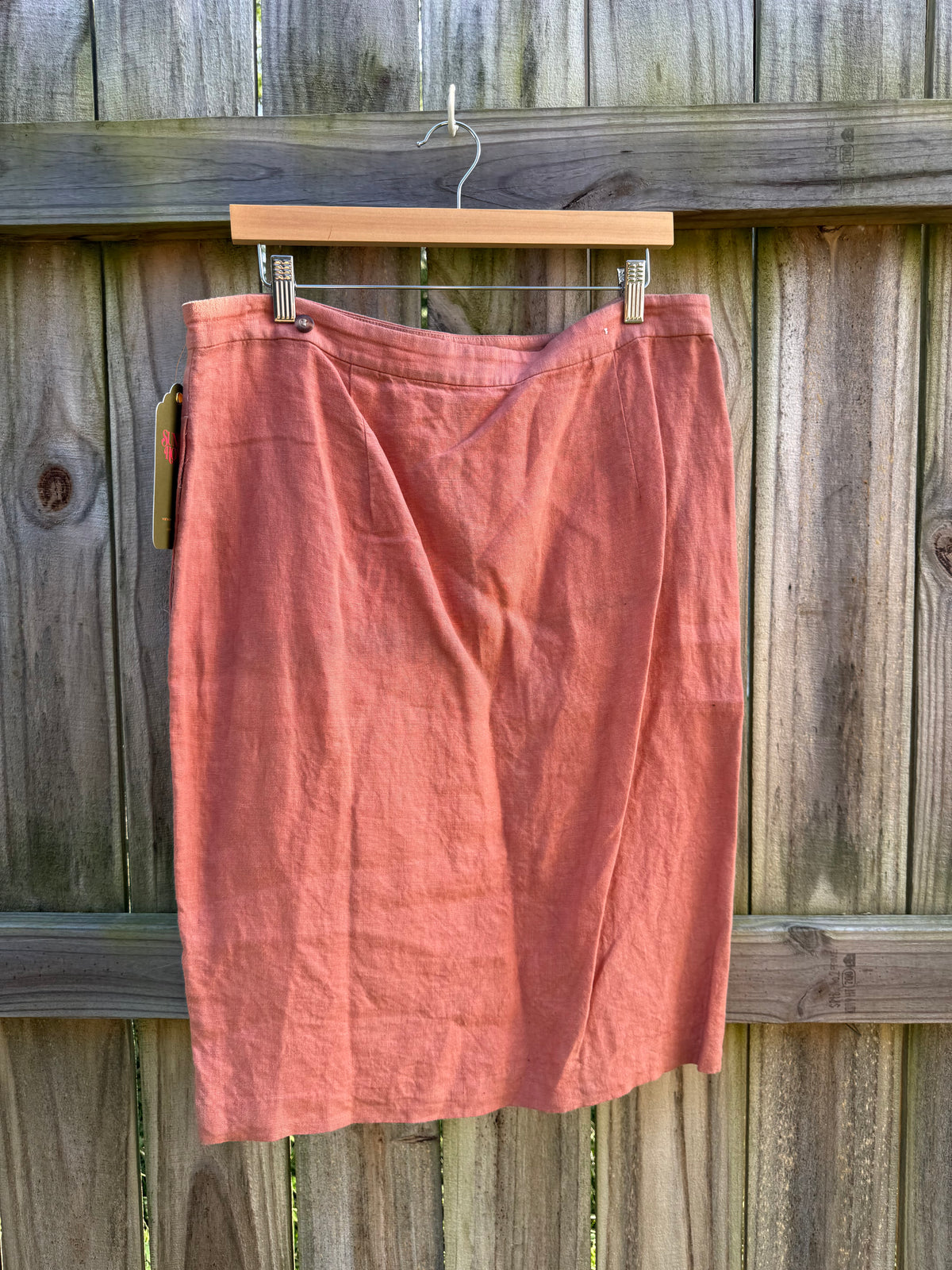 Hand-Dyed Linen Adjustable Wrap Skirt
