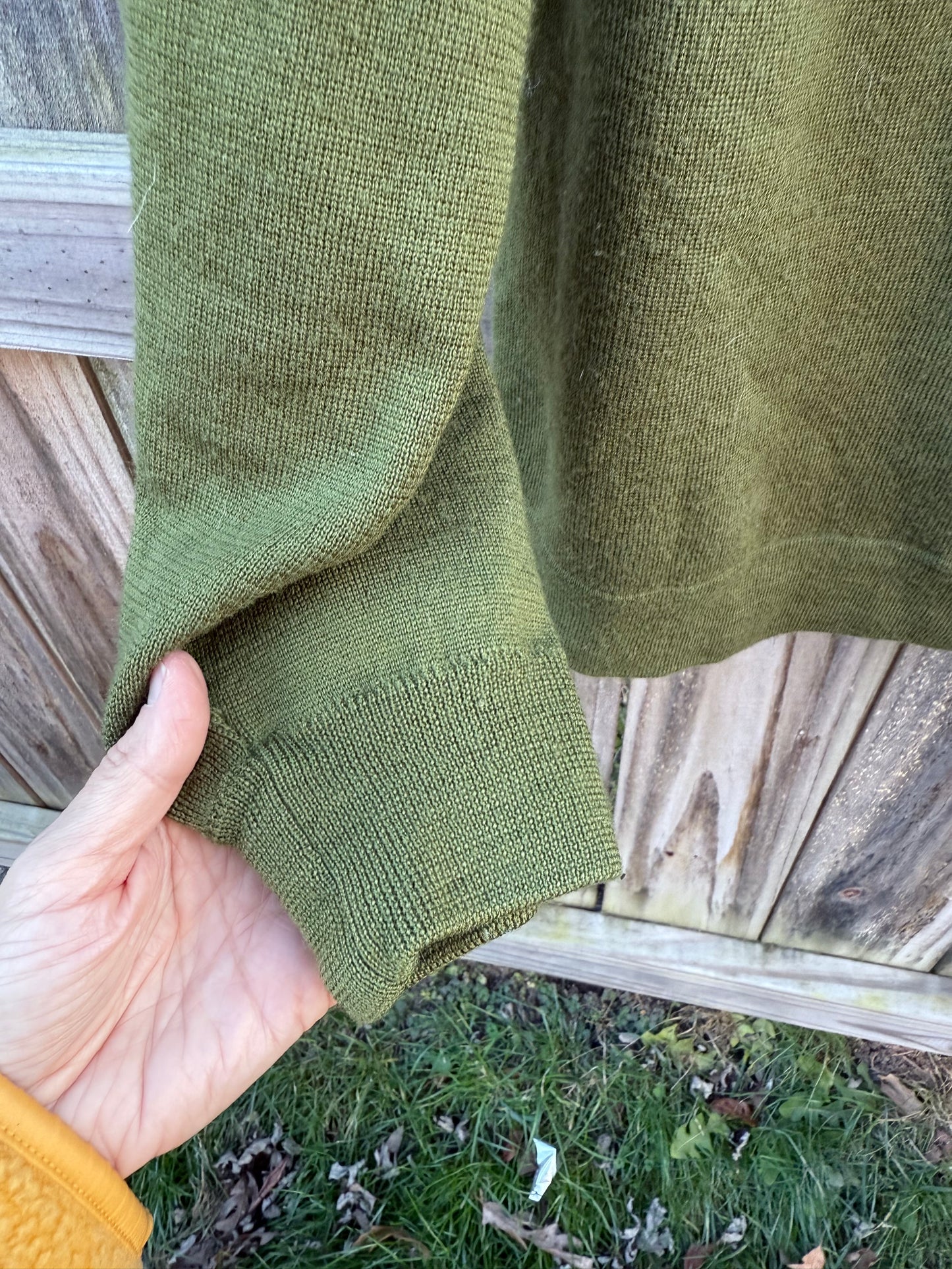 Vintage Patagonia Olive Wool Quarter-Zip