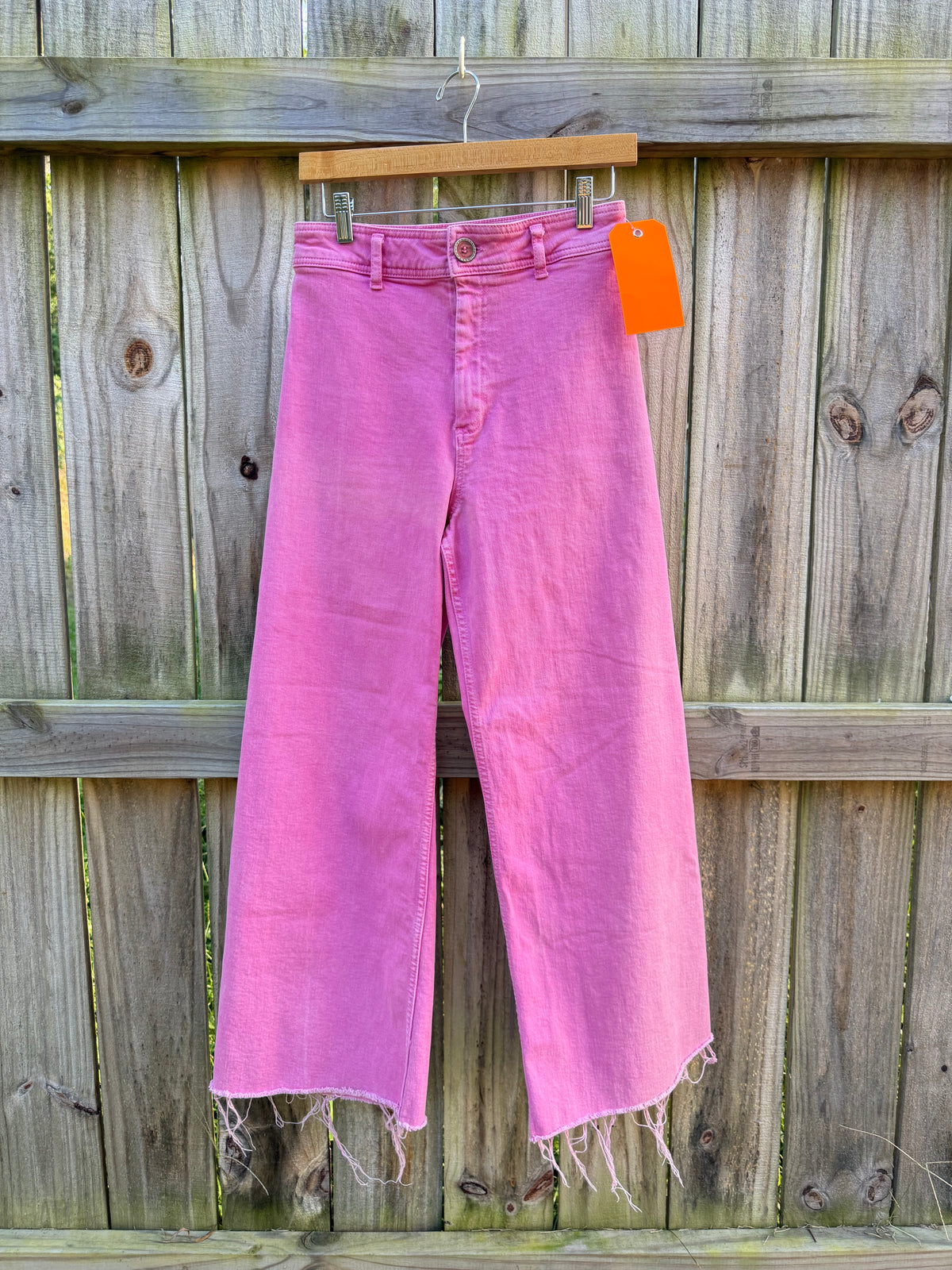 Reworked Zara Pink Wide-Leg Jeans