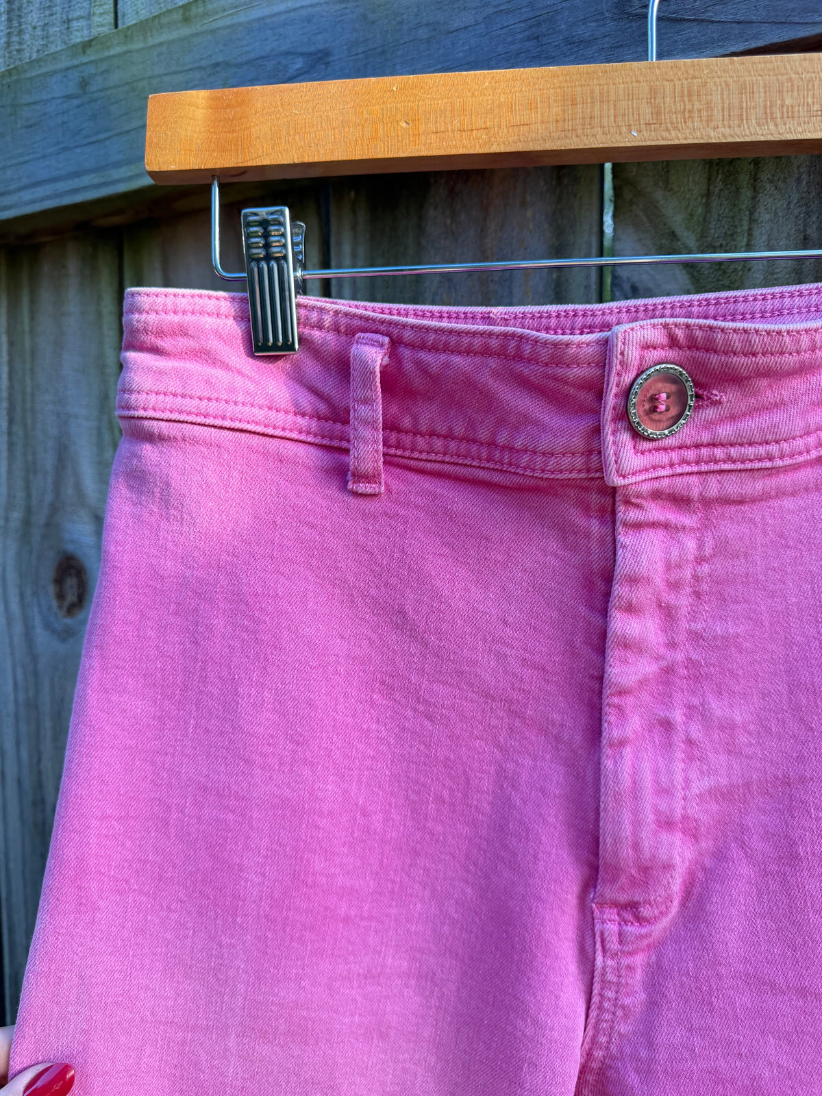 Reworked Zara Pink Wide-Leg Jeans