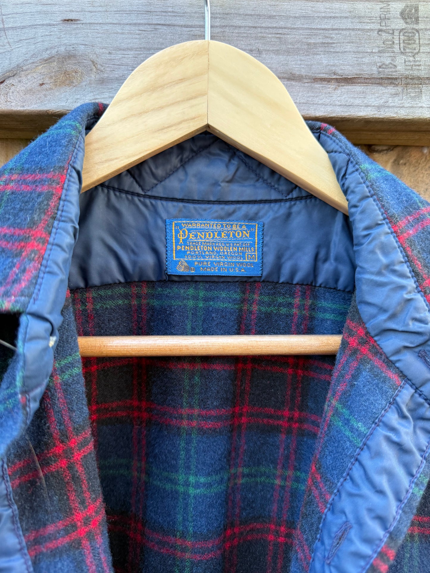 Vintage Pendleton Wool Plaid Shirt Jacket