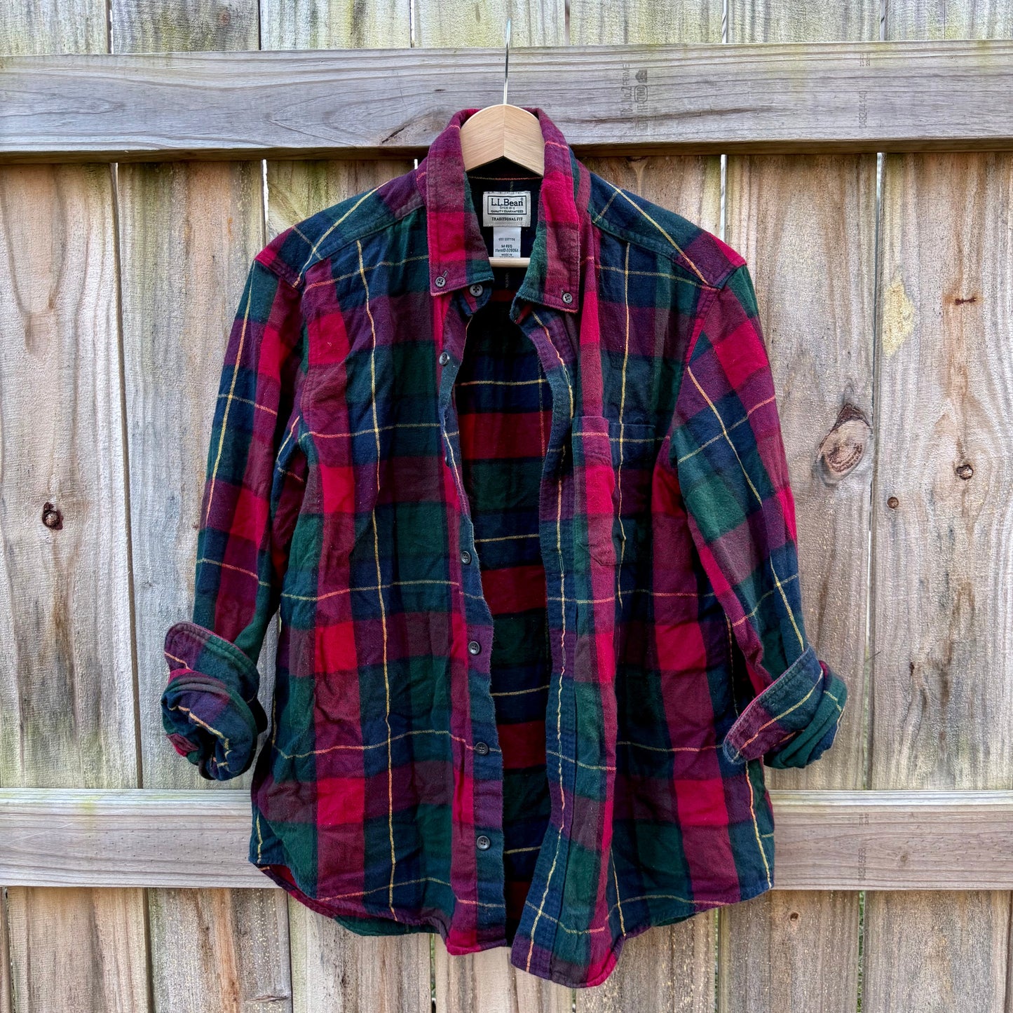 Vintage L.L.Bean Plaid Flannel Shirt – Red / Green / Navy