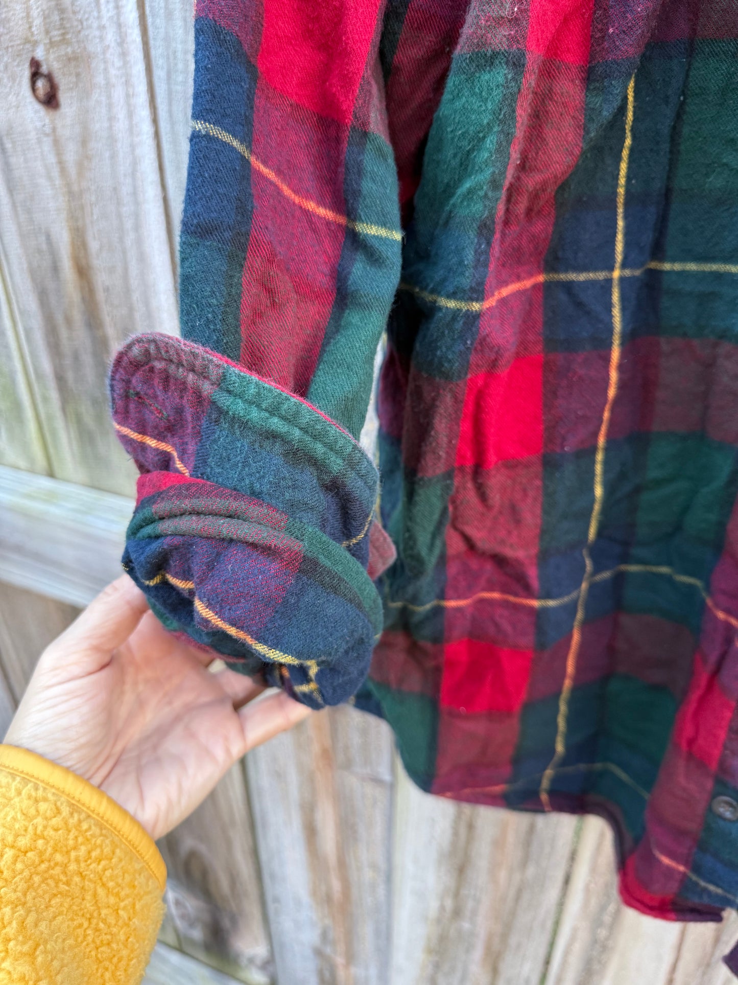 Vintage L.L.Bean Plaid Flannel Shirt – Red / Green / Navy