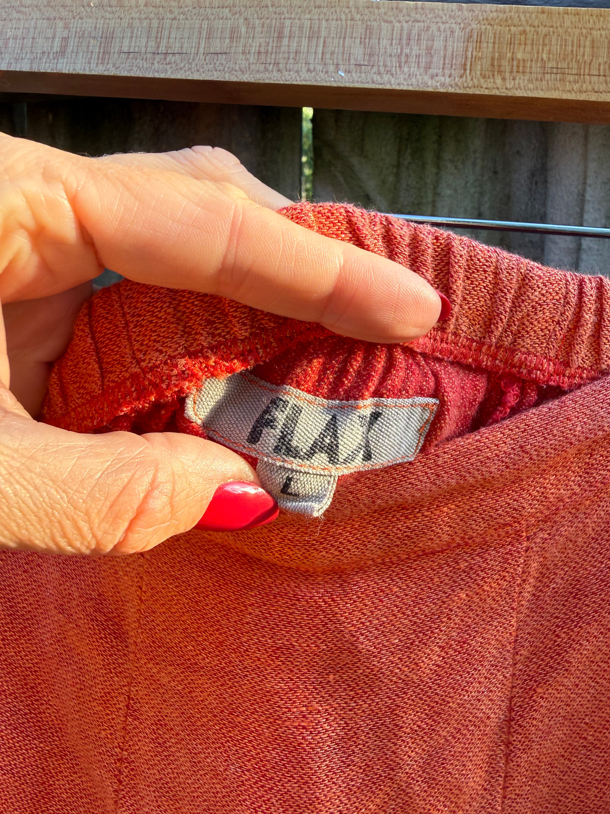 Rust Linen Lagenlook Maxi Skirt
